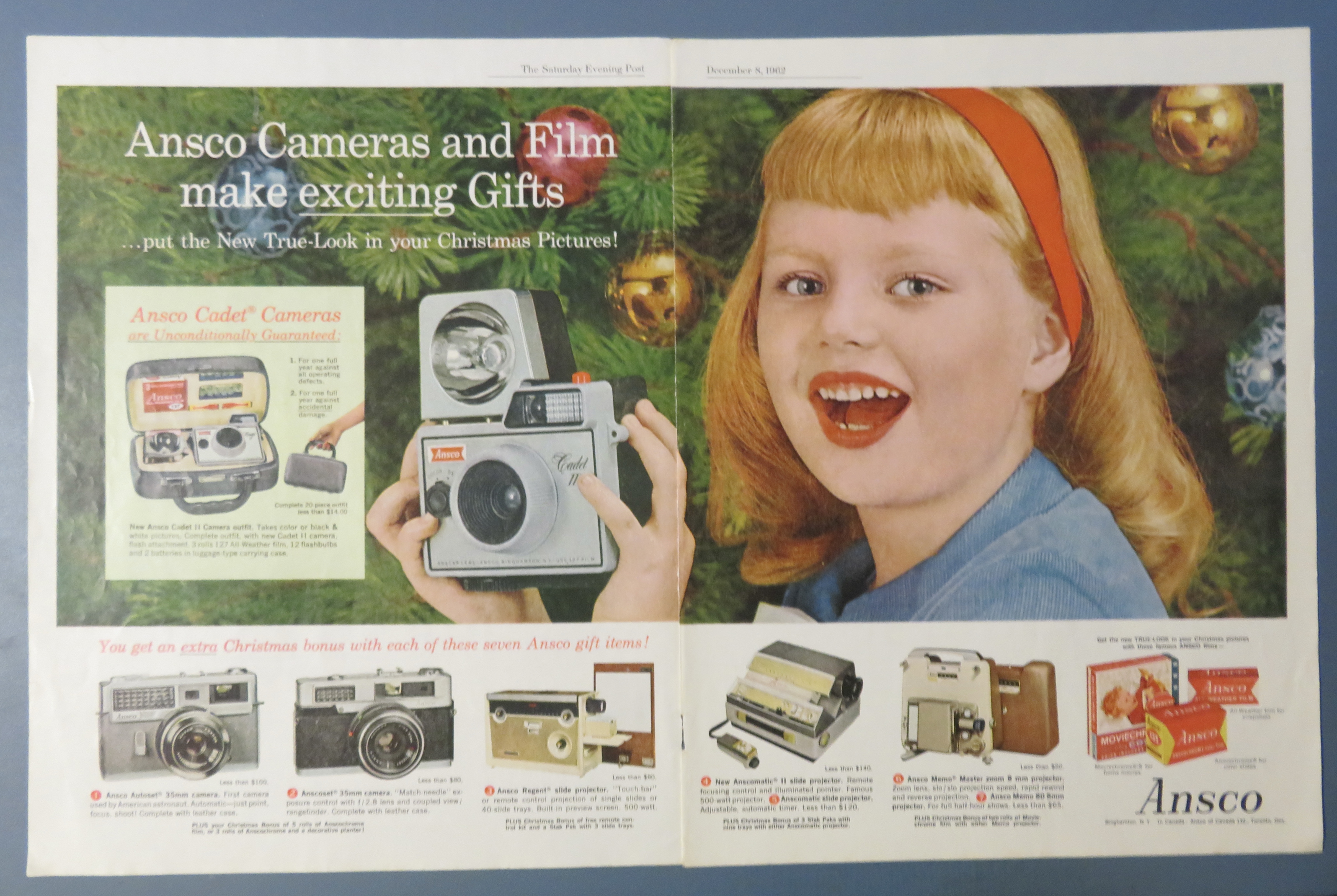 1962 Ansco Camera with Little Girl Holding Camera