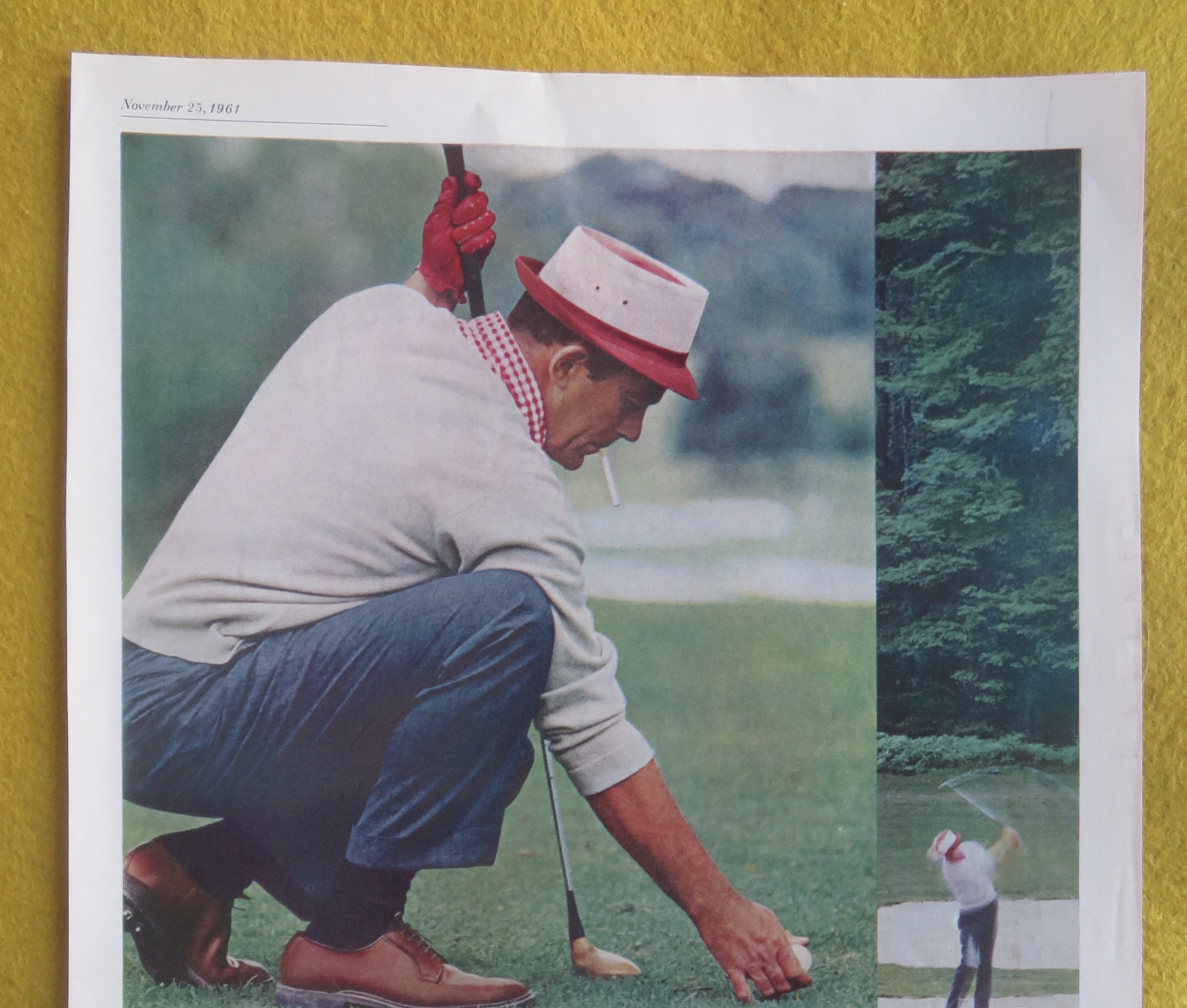 1961 Tareyton Cigarettes with Man Golfing & Smoking