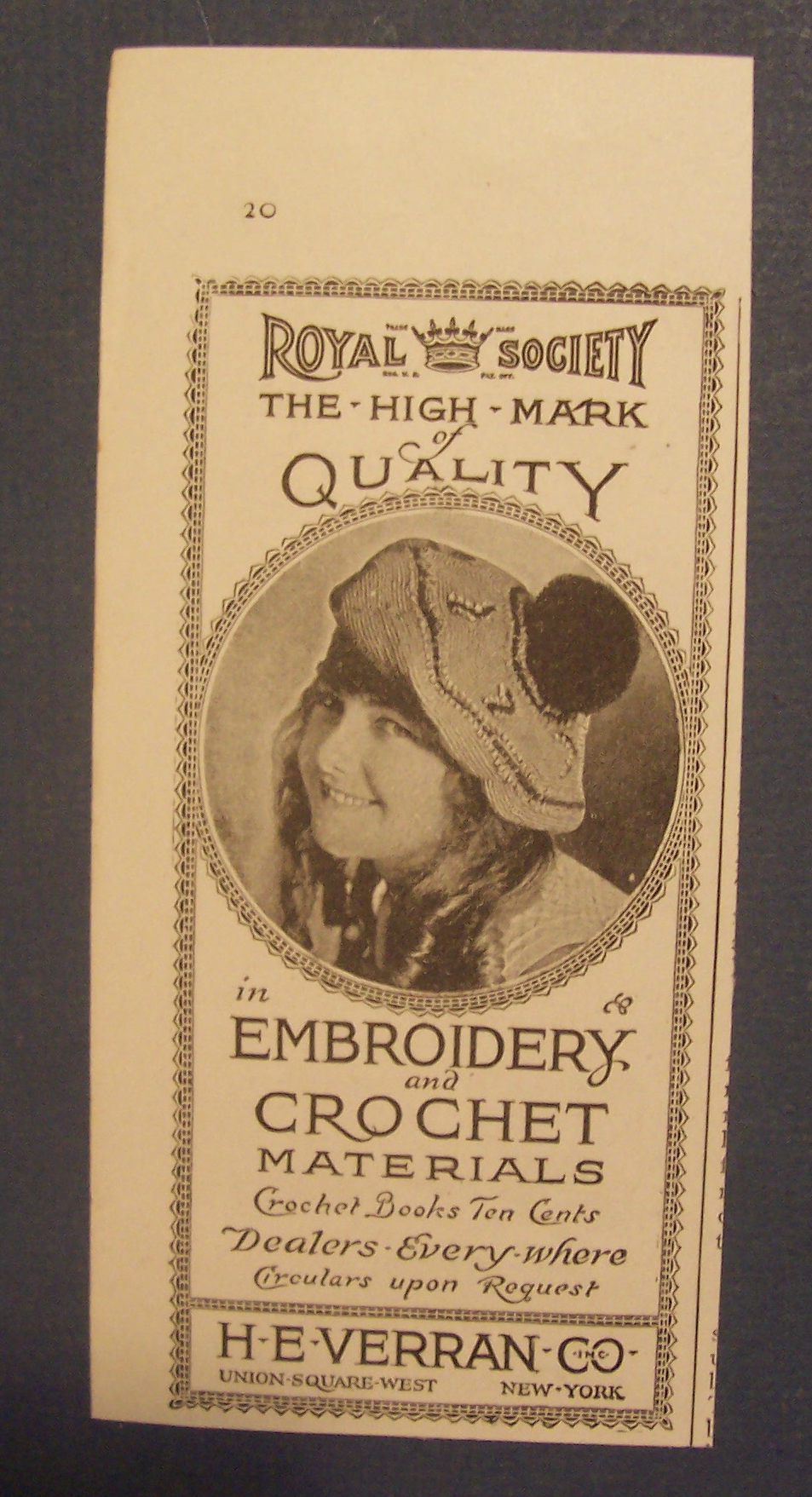 1918  Royal  Society  Embroidery  &  Crochet  Materials