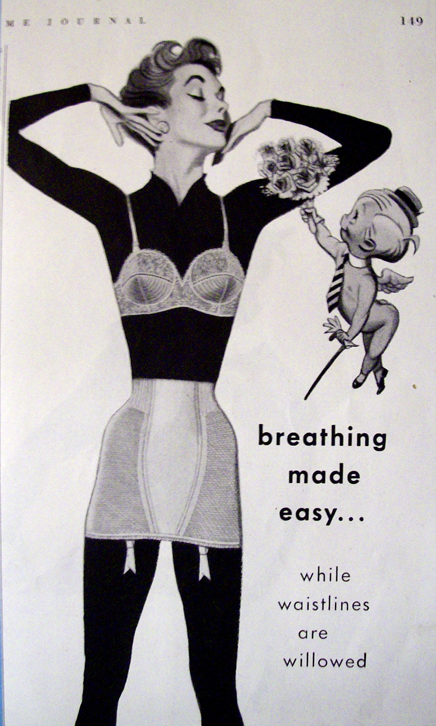 1952 Jantzen Figuremakers with Woman in Bra & Girdle