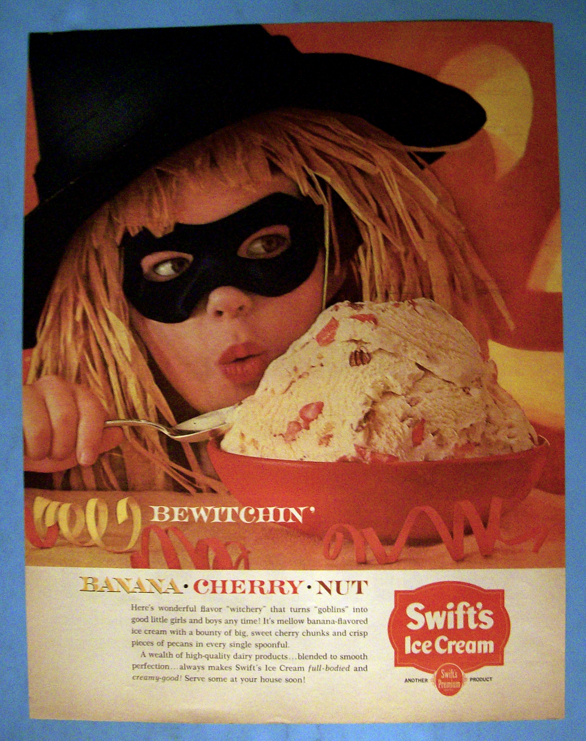 Vintage Ad: 1963 Swift's Banana Cherry Nut Ice Cream