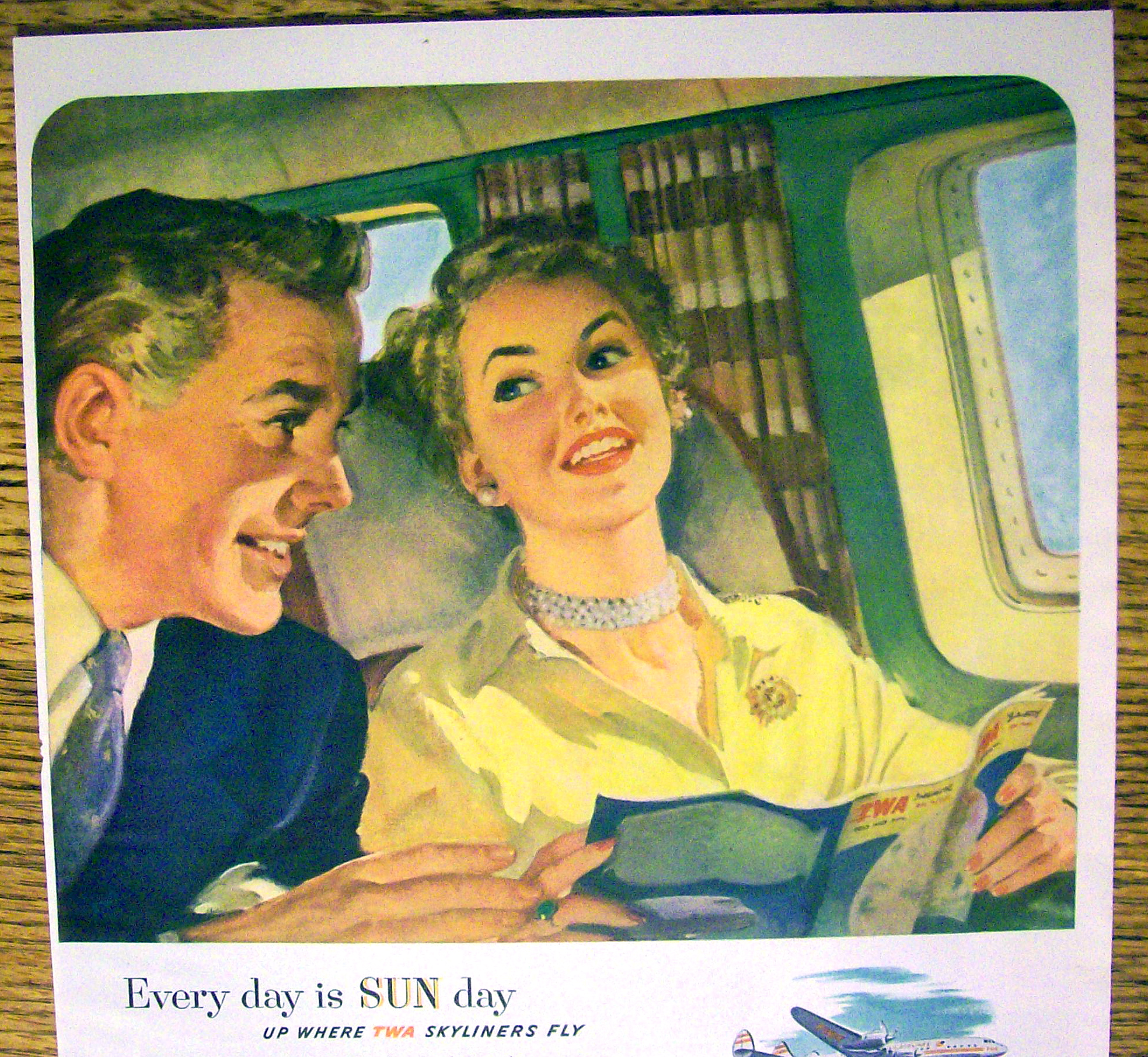 1952 Trans World Airlines (TWA) with man and woman