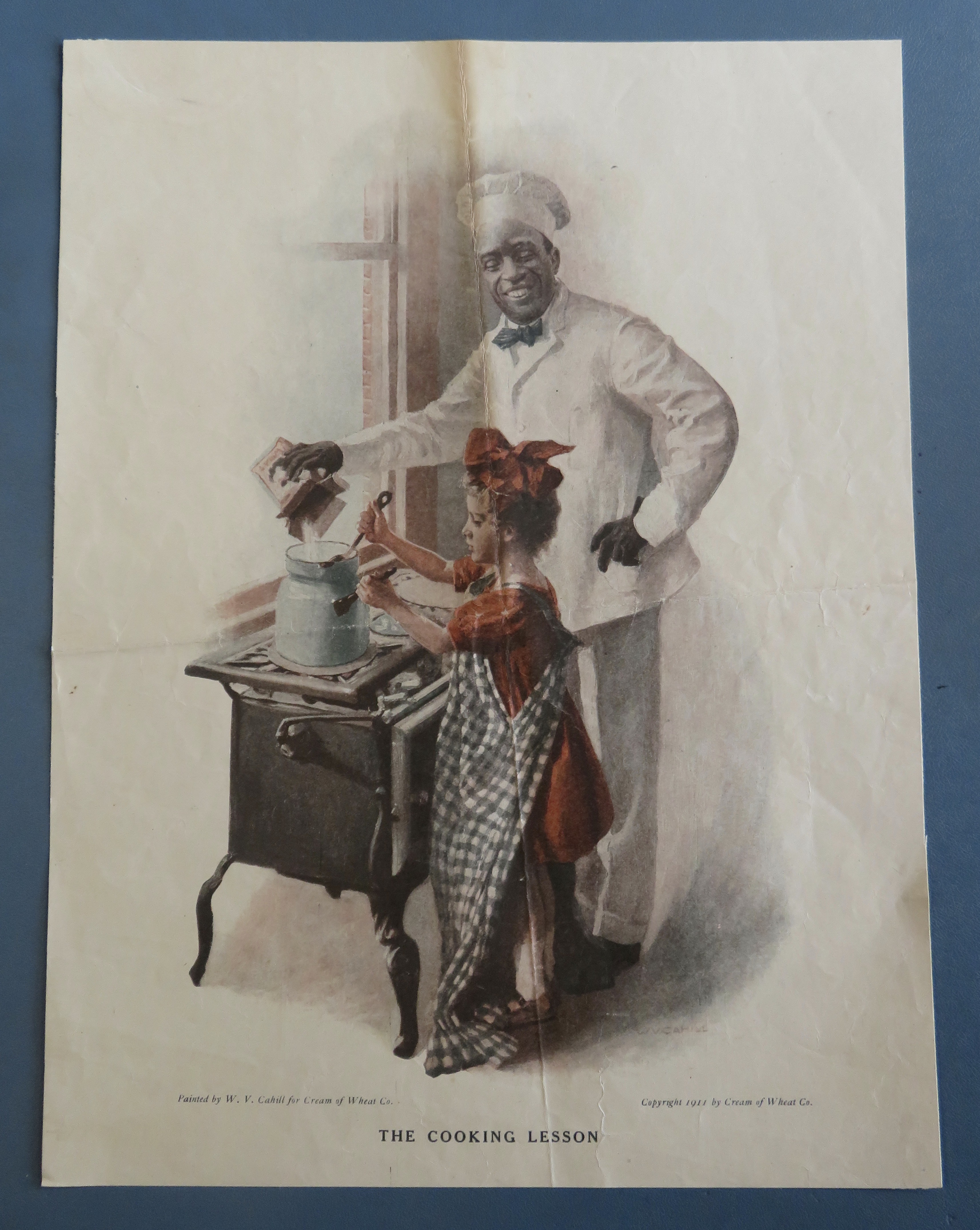 1911 Cream Of Wheat Cereal w/ Cereal Man & Little Girl