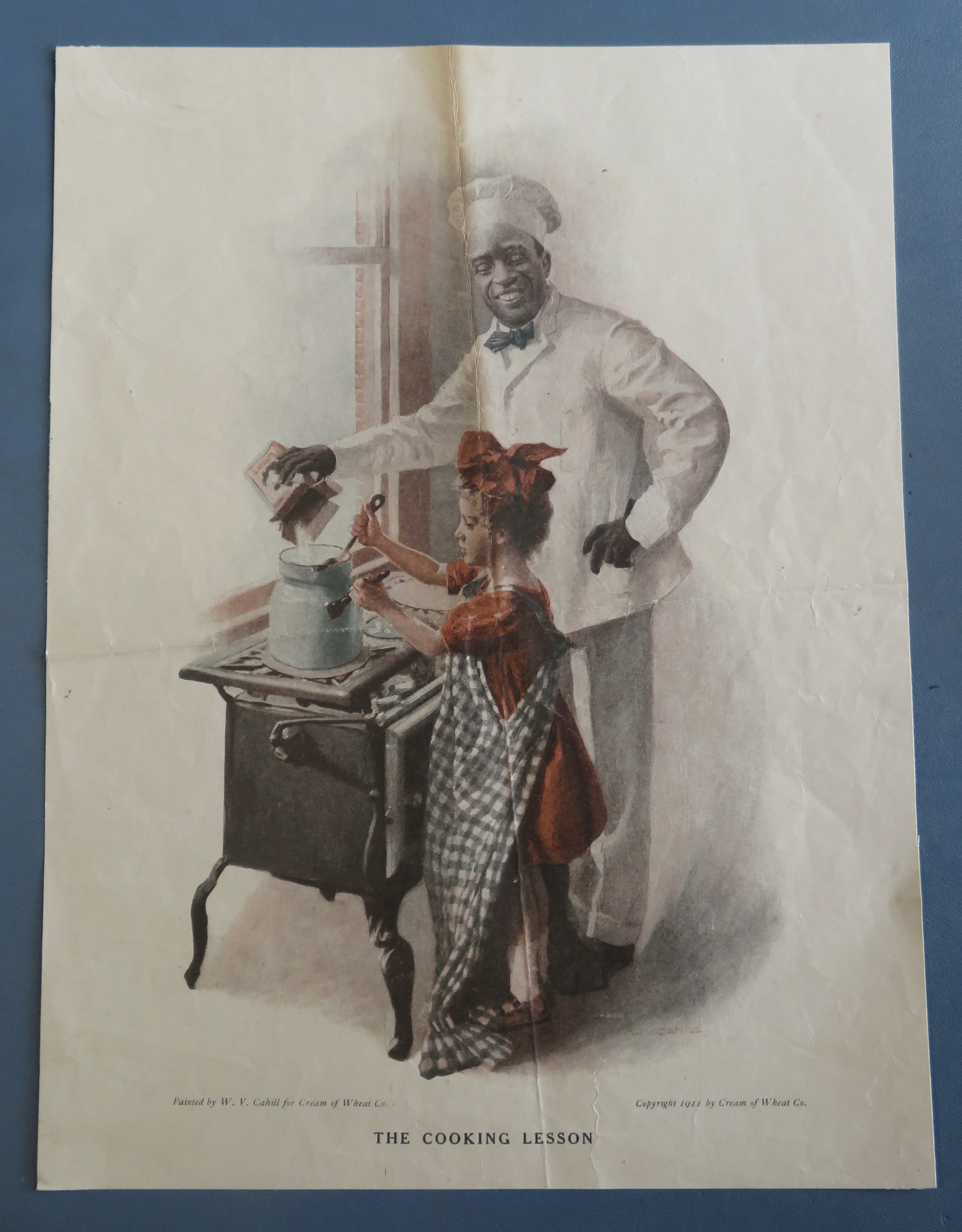 1911 Cream Of Wheat Cereal w/ Cereal Man & Little Girl