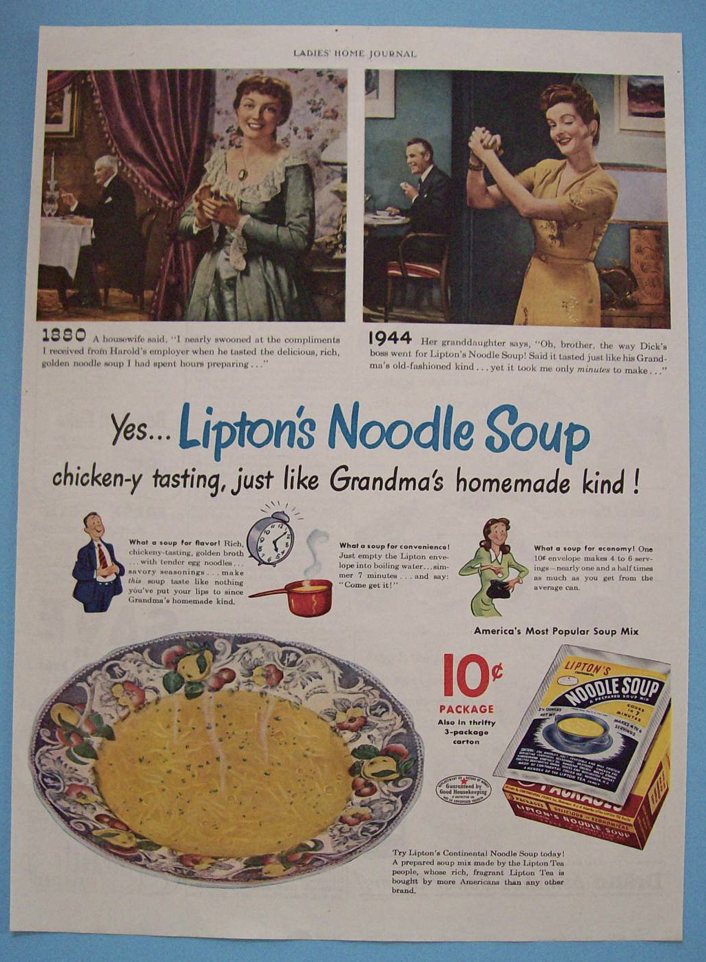 Vintage Ad: 1944 Lipton's Noodle Soup