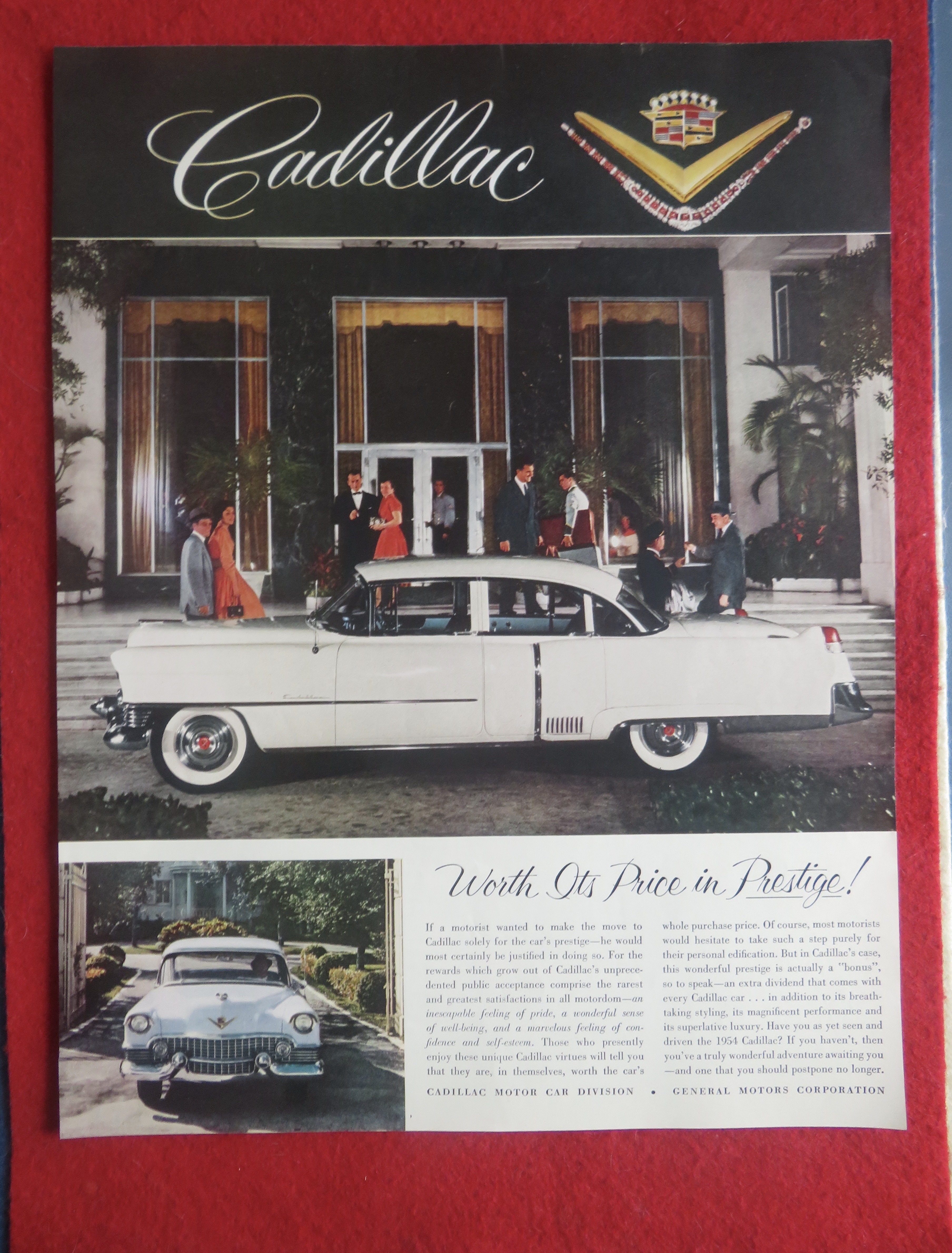 1954 Cadillac Automobile with White Cadillac