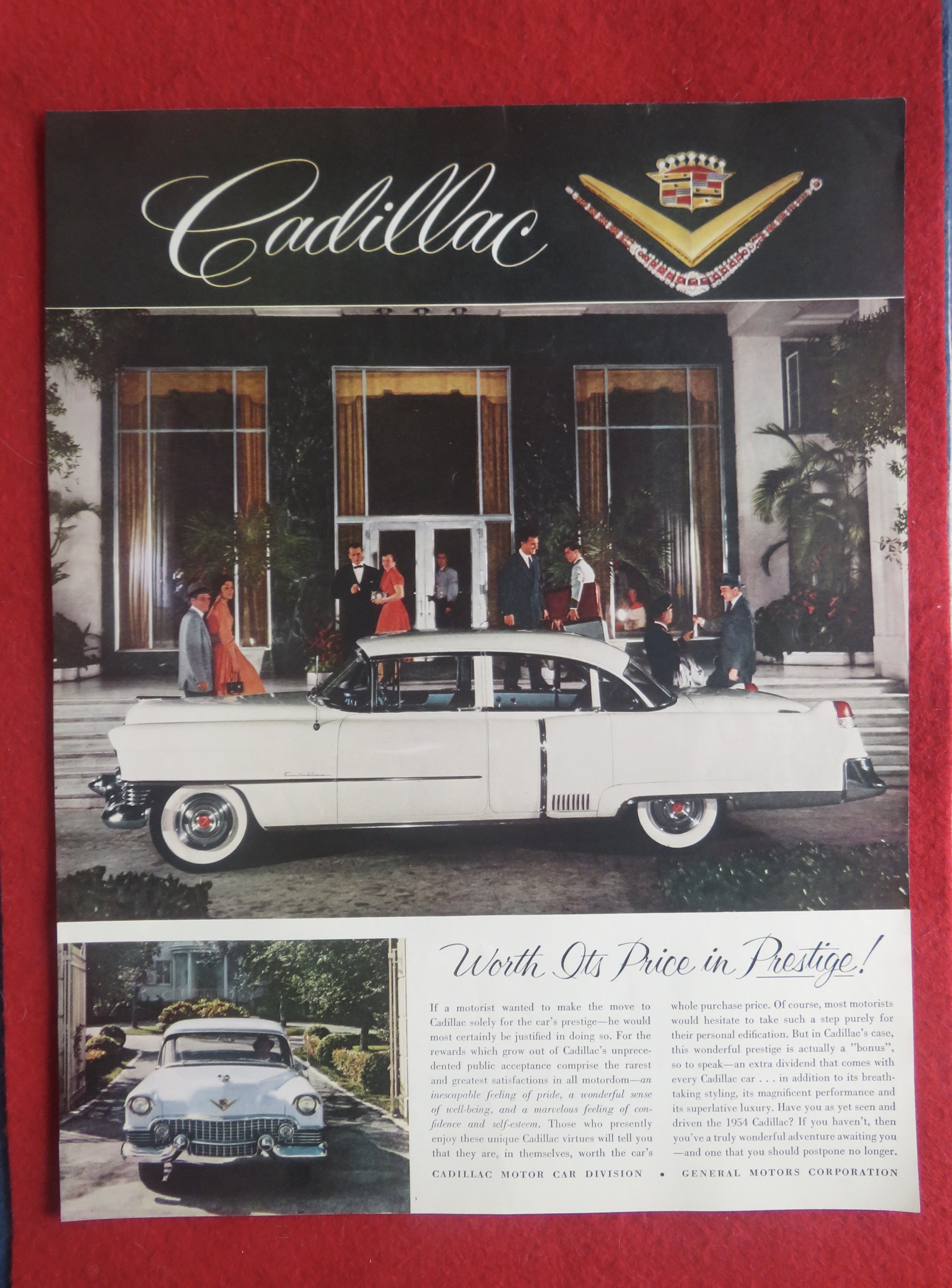 1954 Cadillac Automobile with White Cadillac