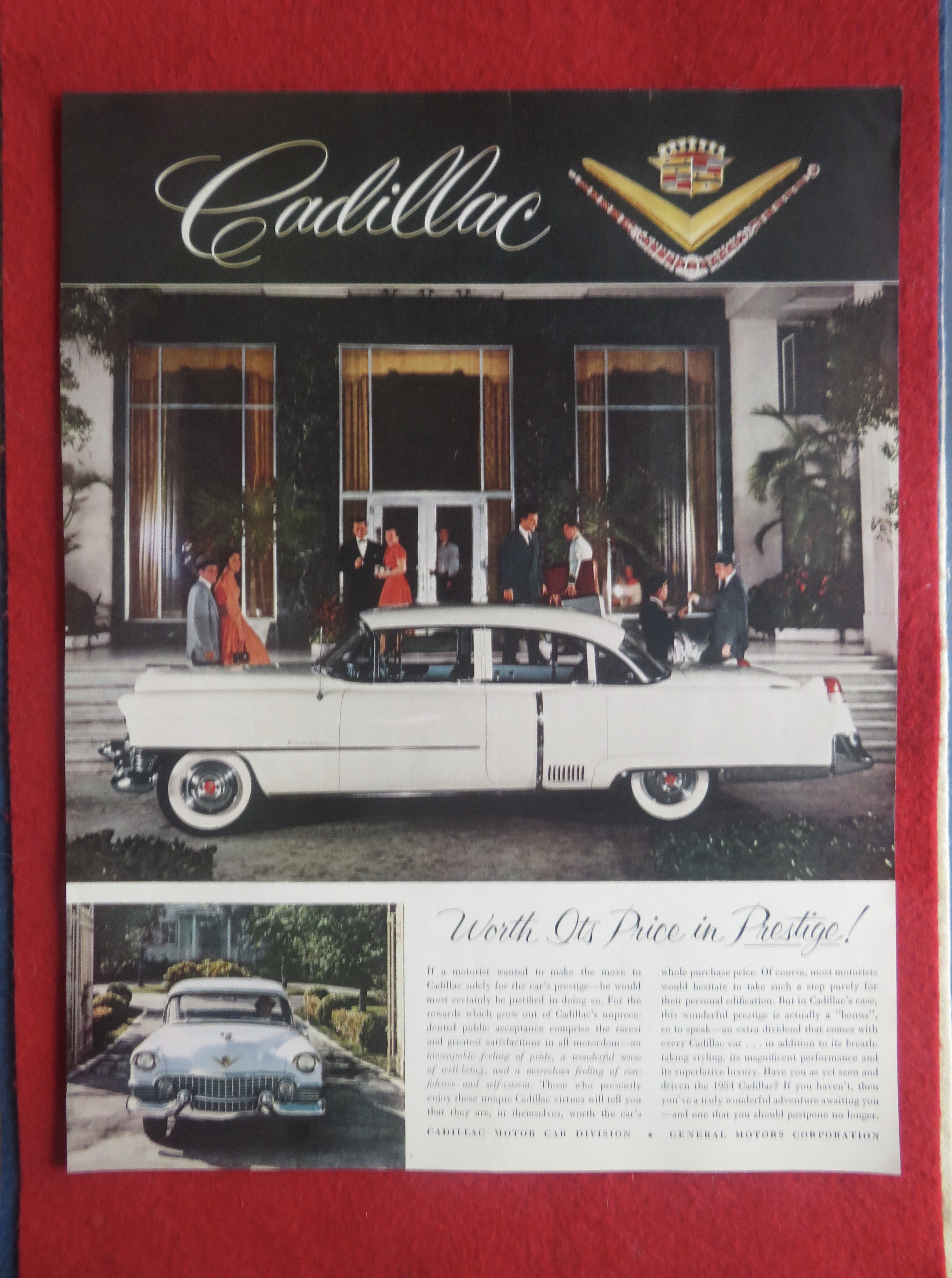1954 Cadillac Automobile with White Cadillac