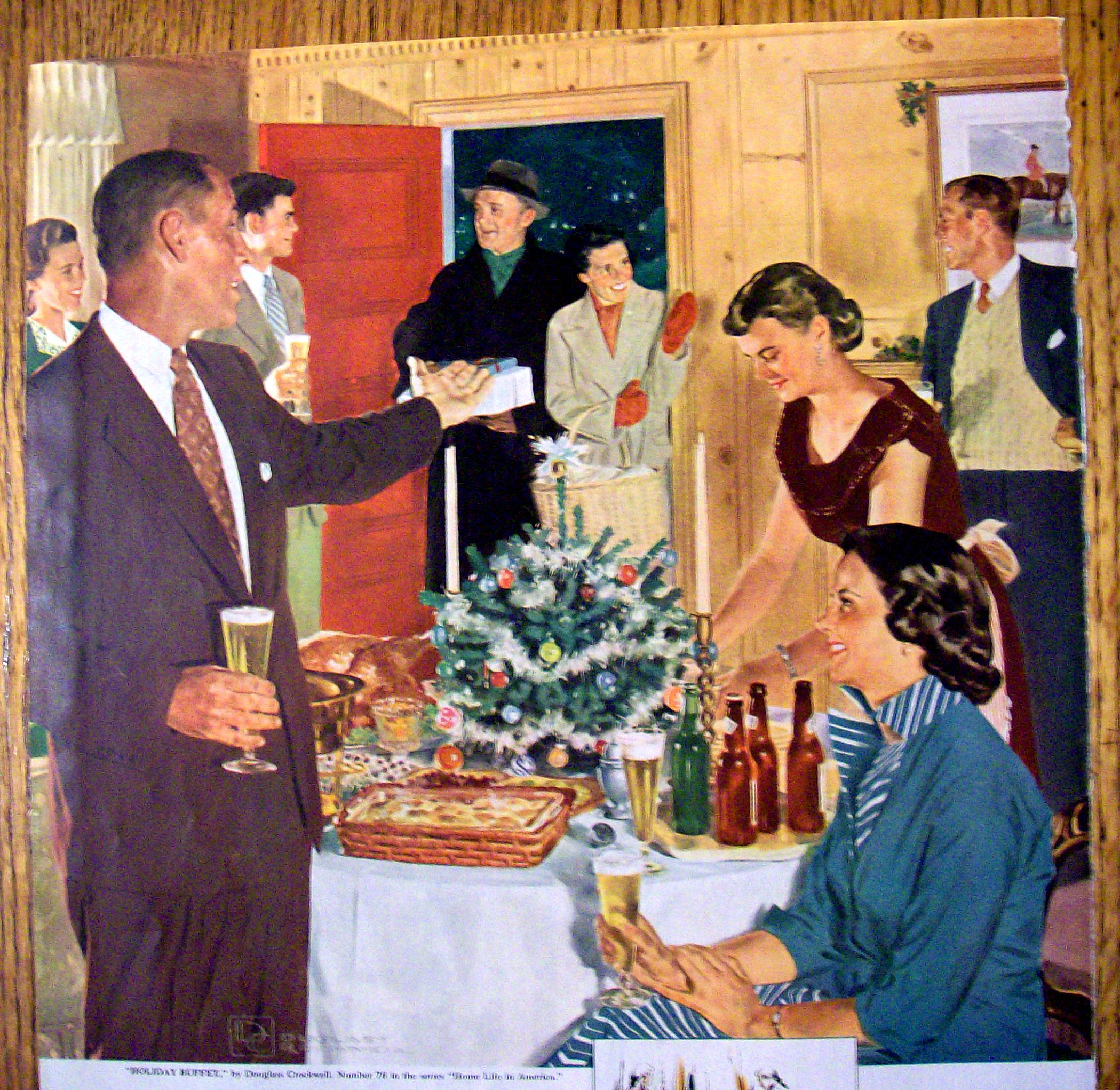 1952 Holiday Buffet By Douglas Crockwell