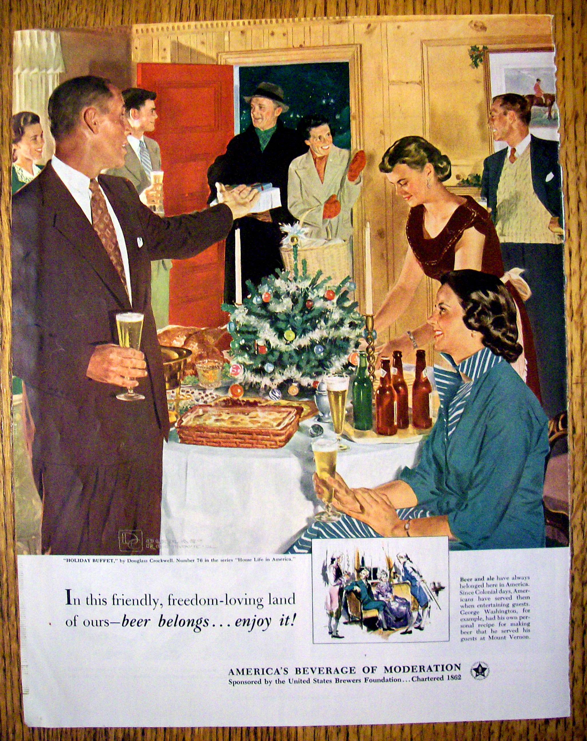 1952 Holiday Buffet By Douglas Crockwell