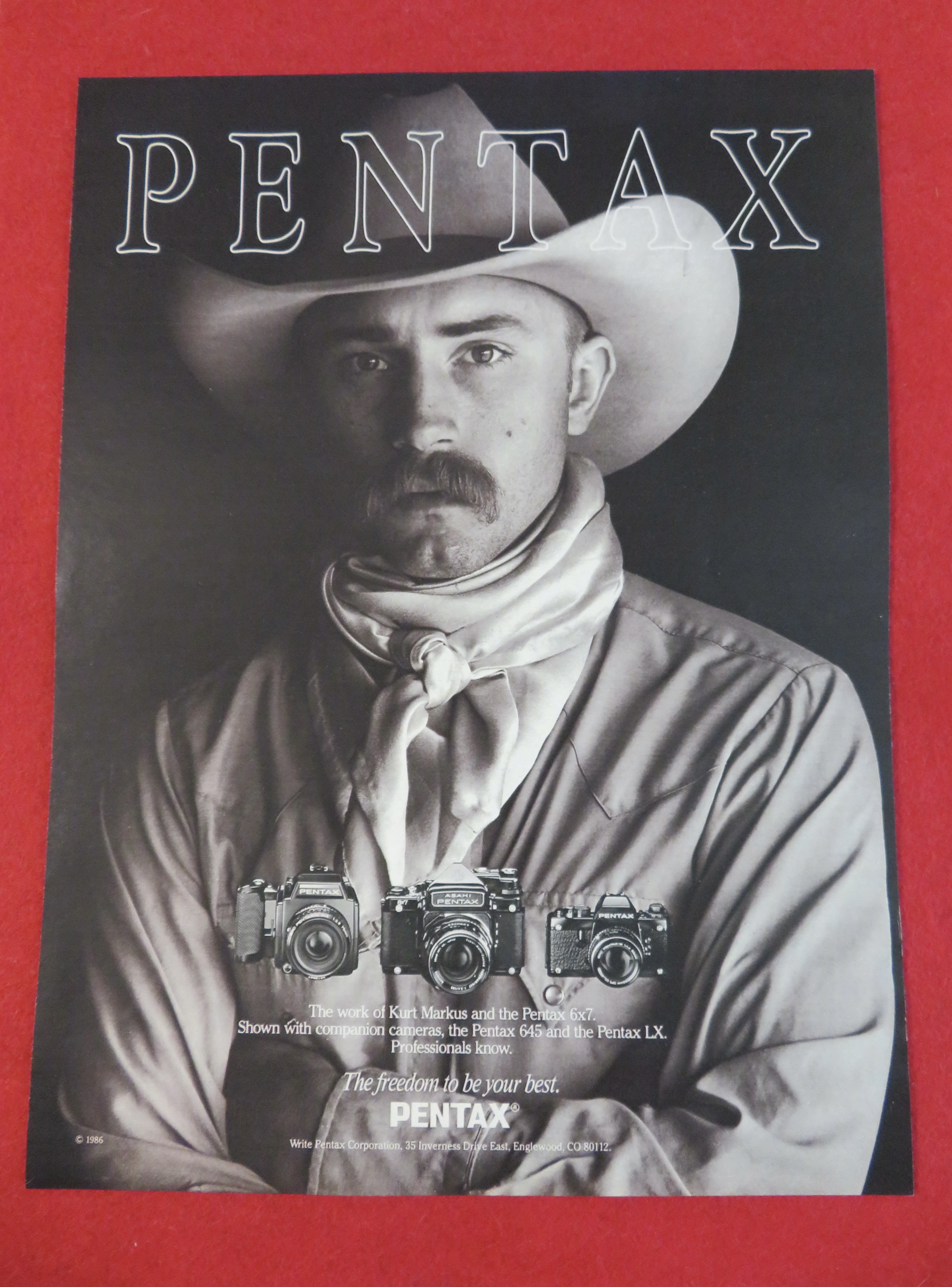 1986 Pentax Camera with the Pentax 6x7, 645 & LX