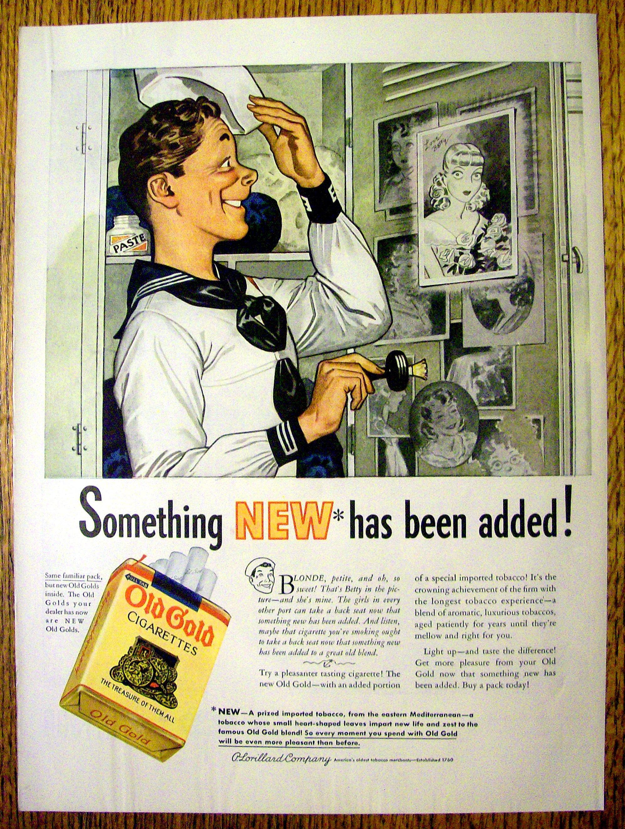 Vintage Ad: 1941 Old Gold Cigarettes