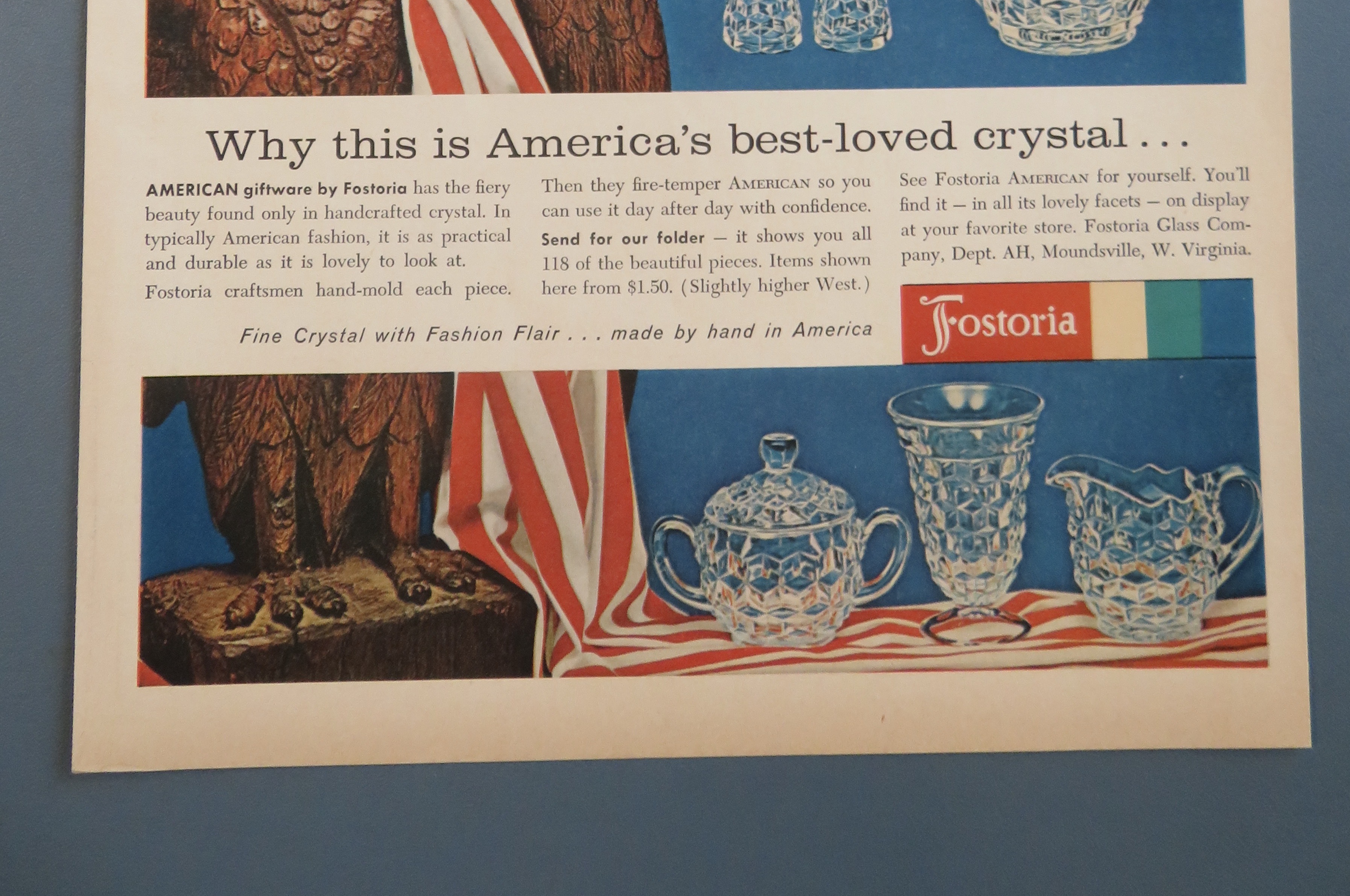 1961 Fostoria China with America's Best Loved Crystal