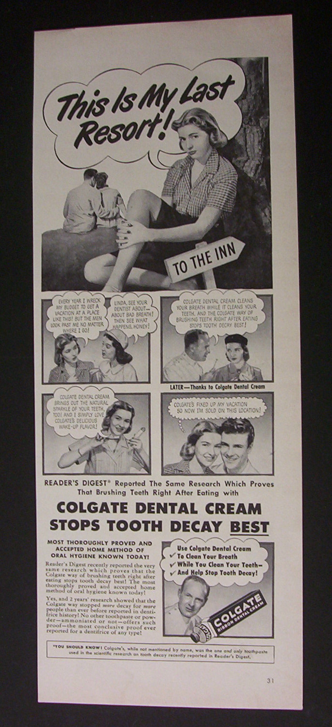 1951  Colgate  Dental  Cream