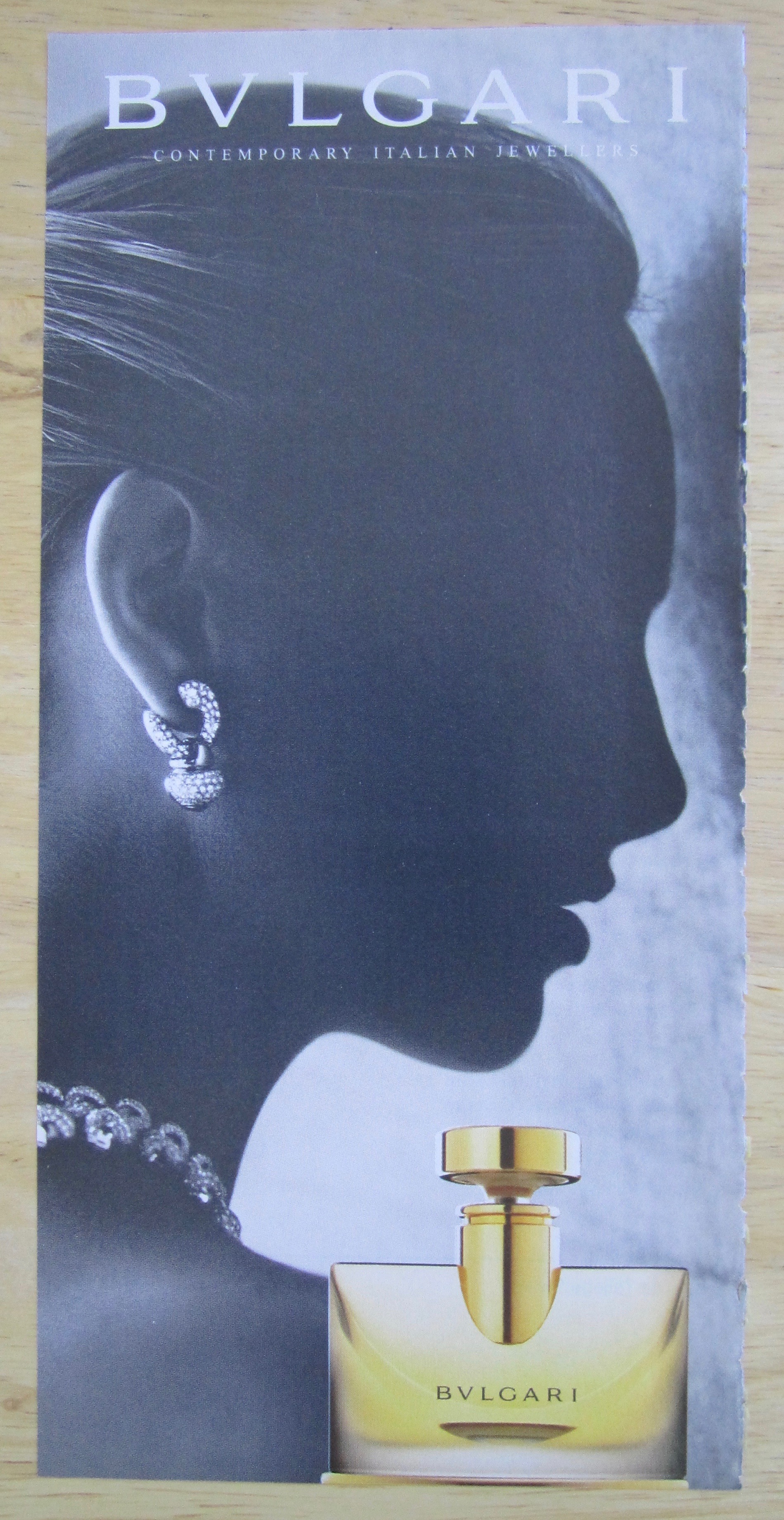 2004 Bvlgari Perfume with Lovely Side View of Woman
