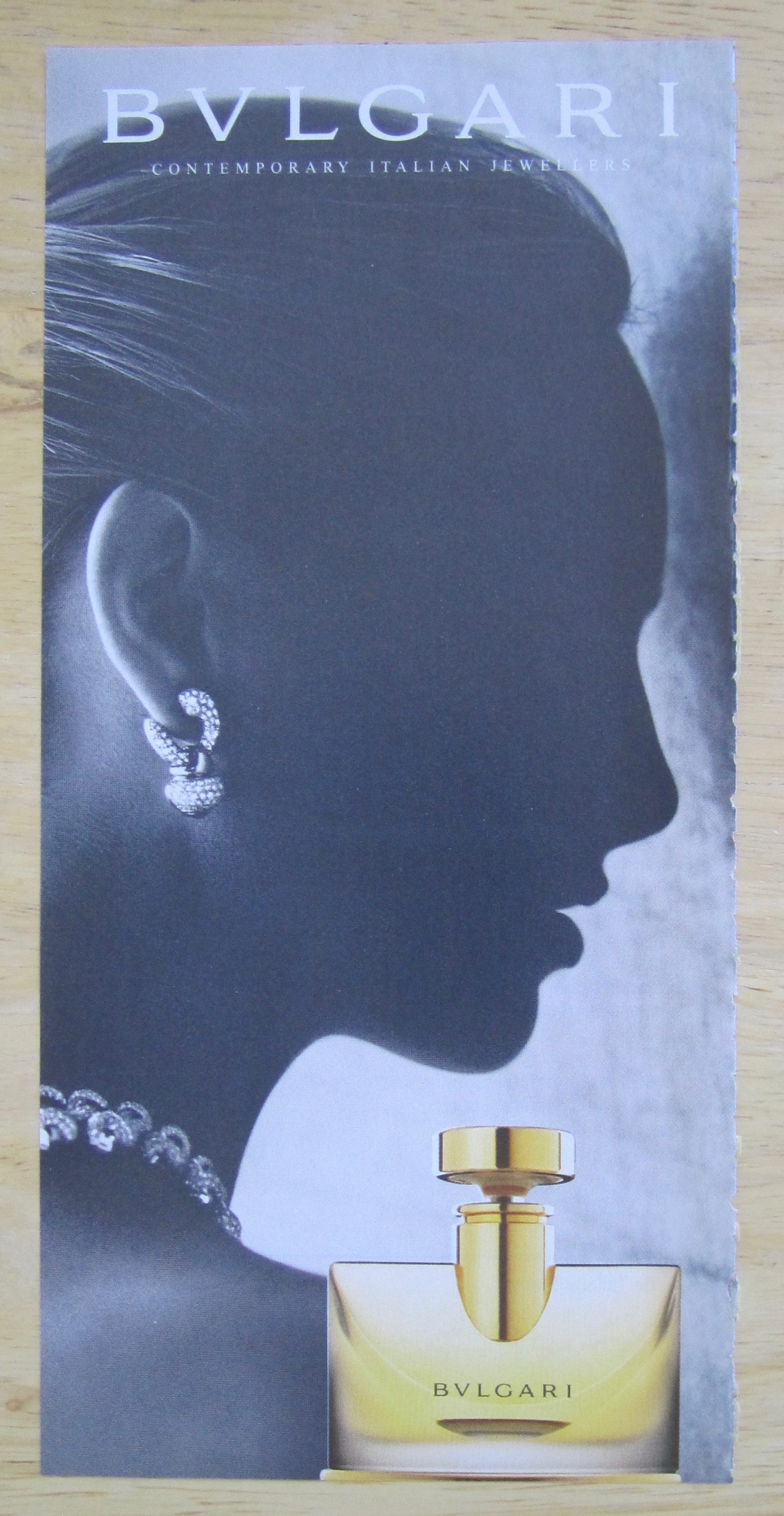 2004 Bvlgari Perfume with Lovely Side View of Woman