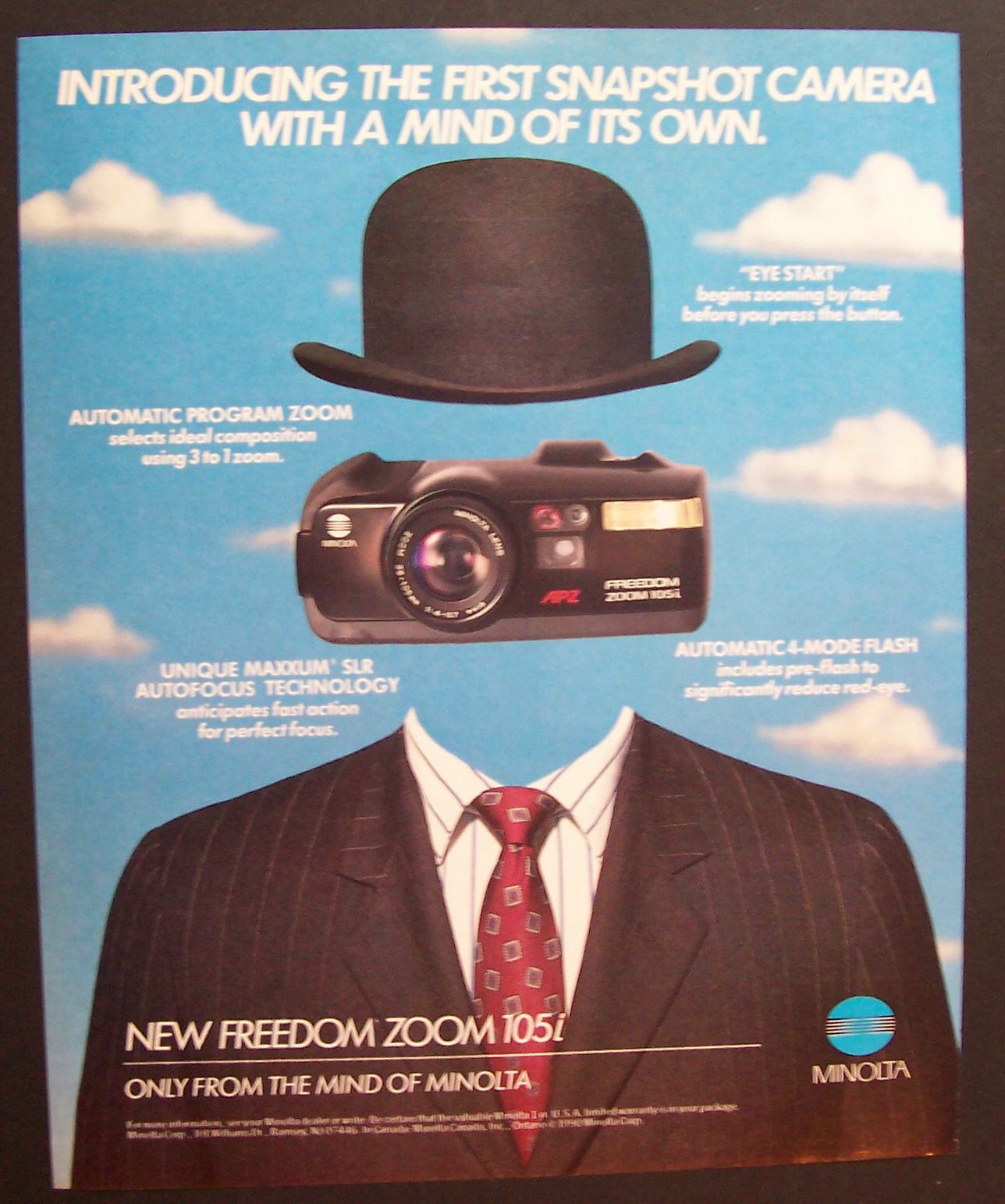 1991  Minolta  New  Freedom Zoom  105i  Camera