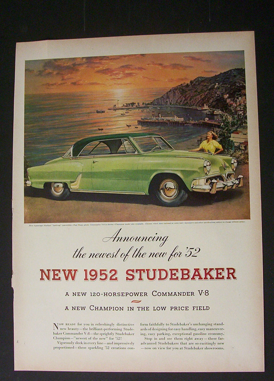 1952 Dual Ad:  Studebaker  &  Lifesavers