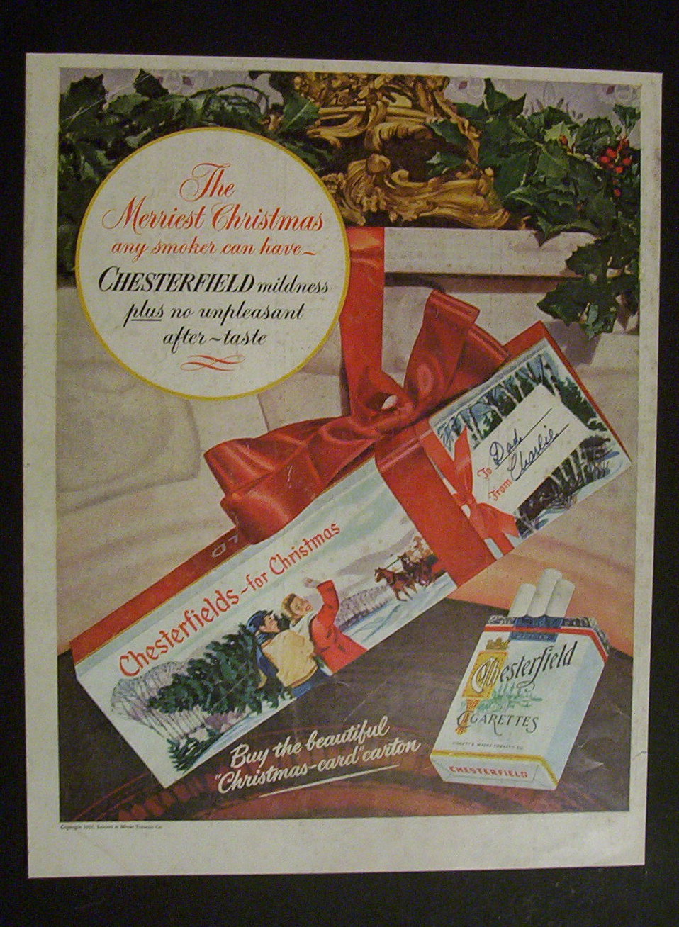 1951  Chesterfield  Cigarettes