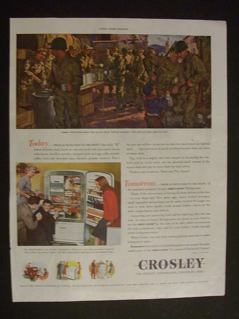 1944  Crosley Refrigerator