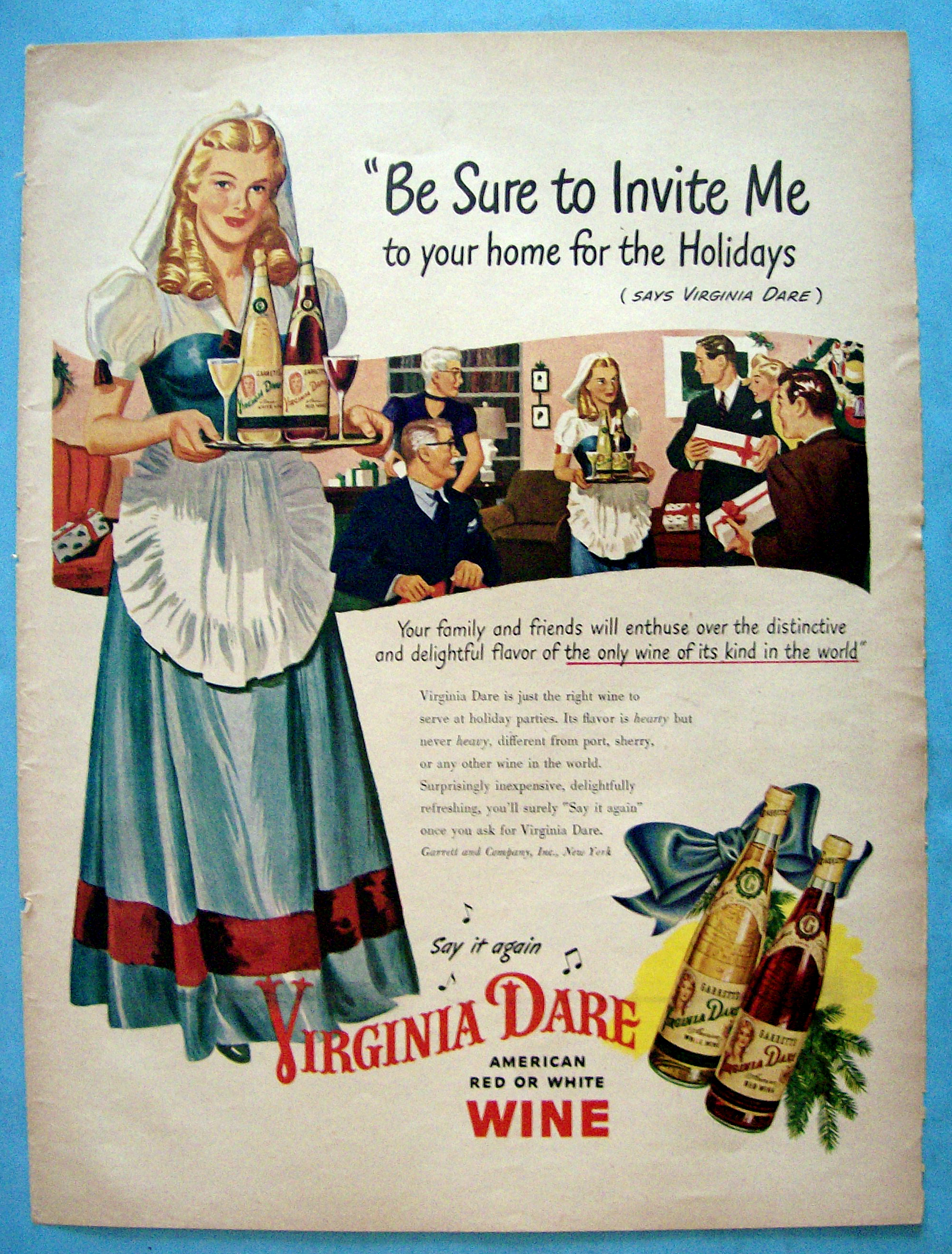 Vintage Ad: 1946 Virginia Dare Wine