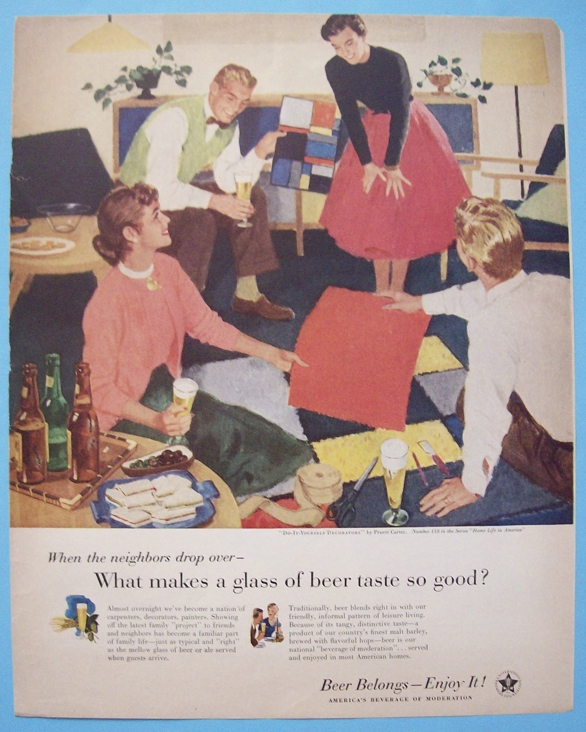 Vintage Ad: 1955 Beer Belongs By Pruett Carter