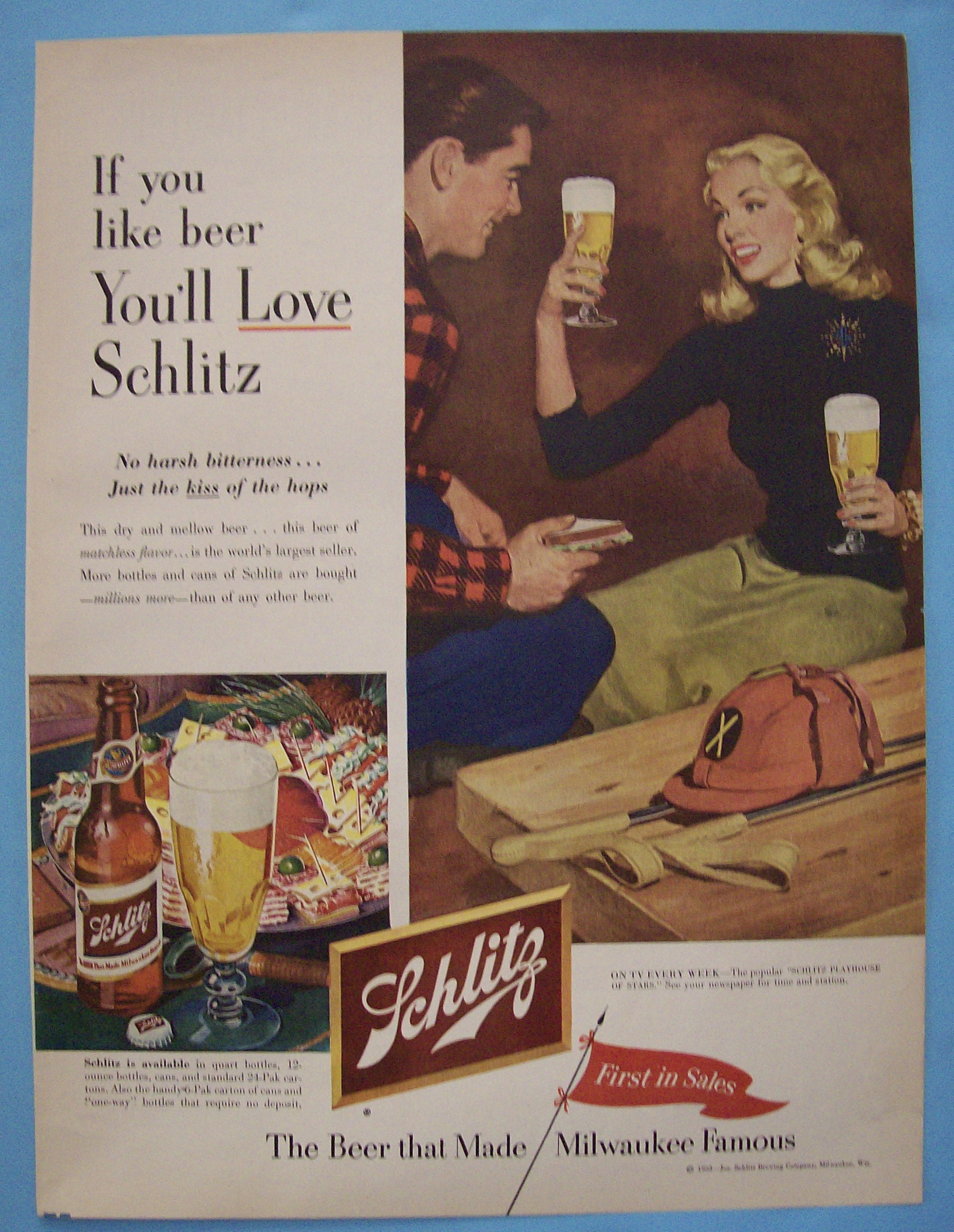 Vintage Ad: 1953 Schlitz Beer