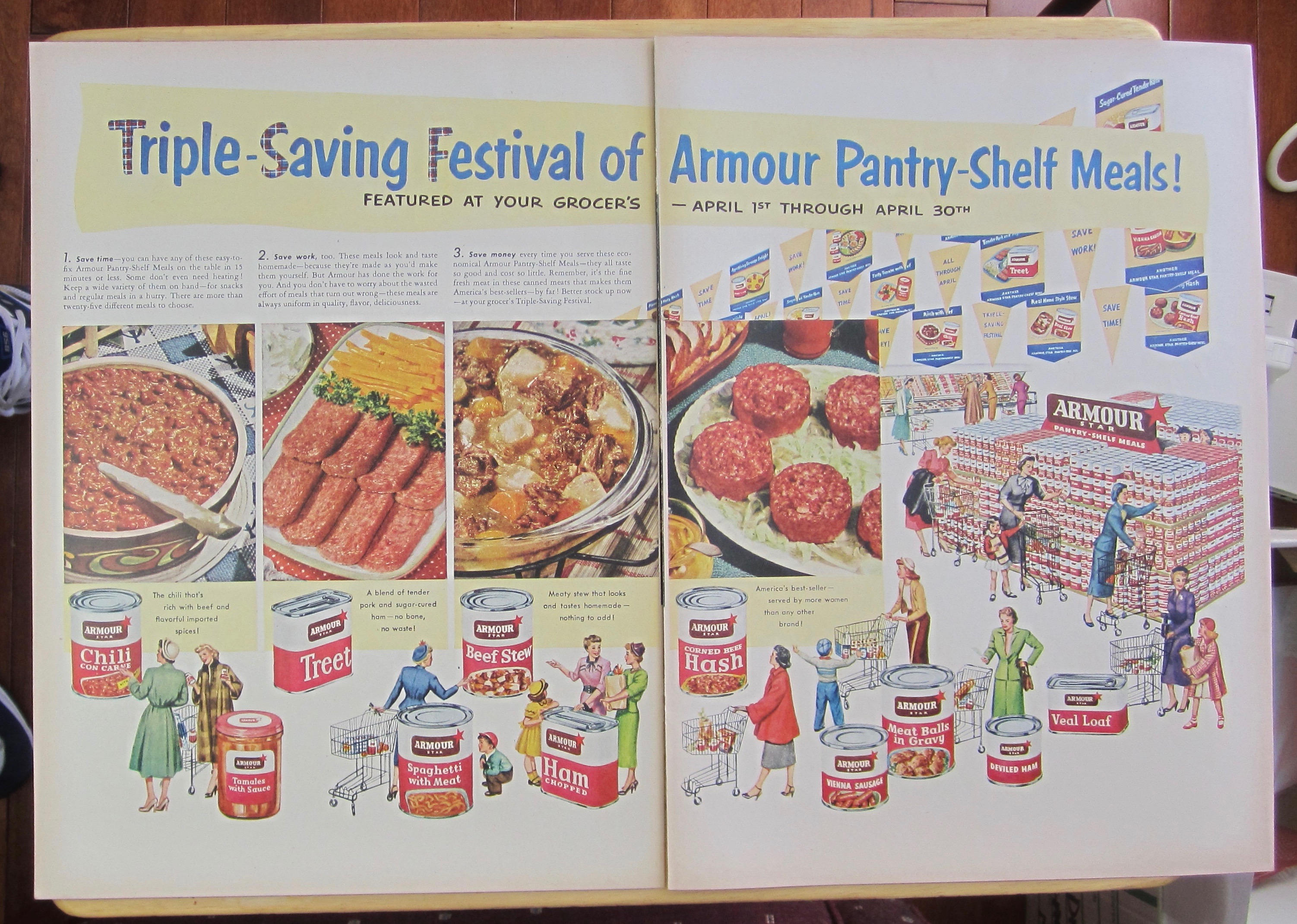 1953 Armour Meats with Armour Pantry Shelf Meals