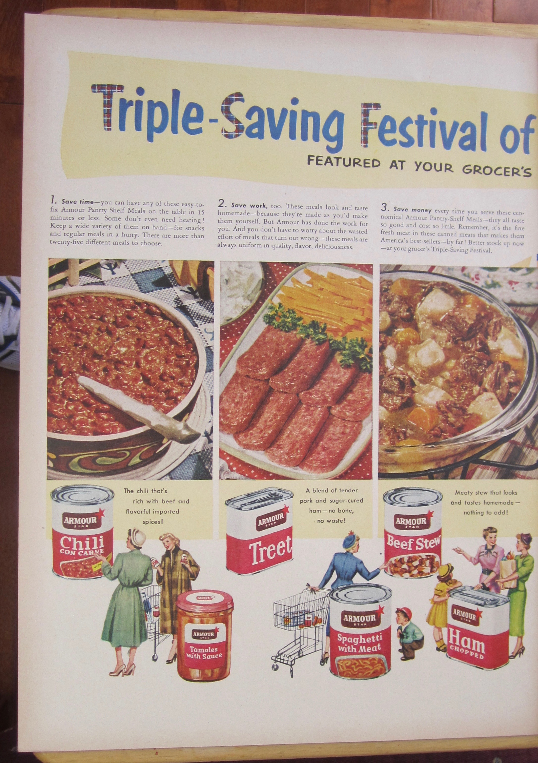 1953 Armour Meats with Armour Pantry Shelf Meals