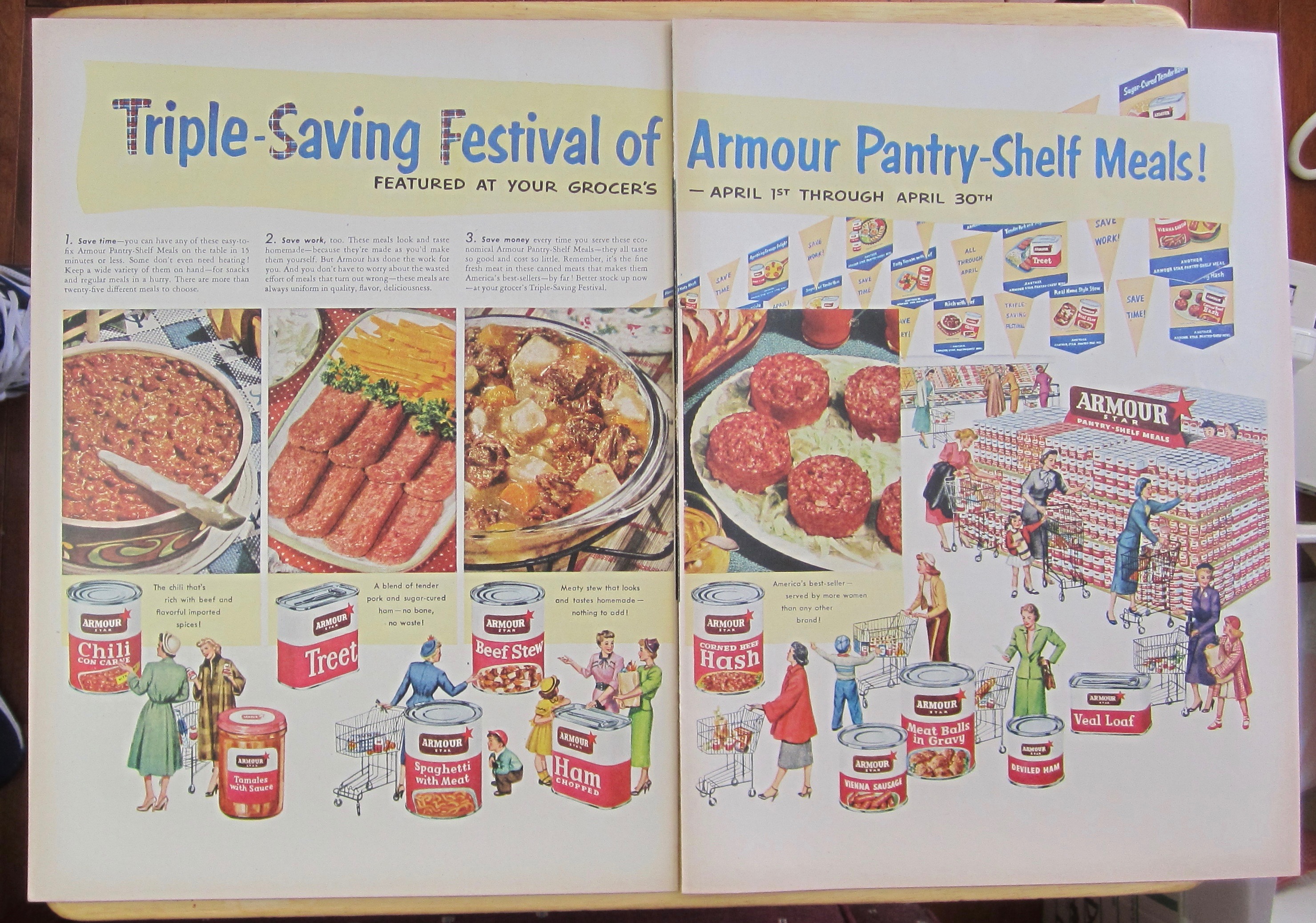 1953 Armour Meats with Armour Pantry Shelf Meals