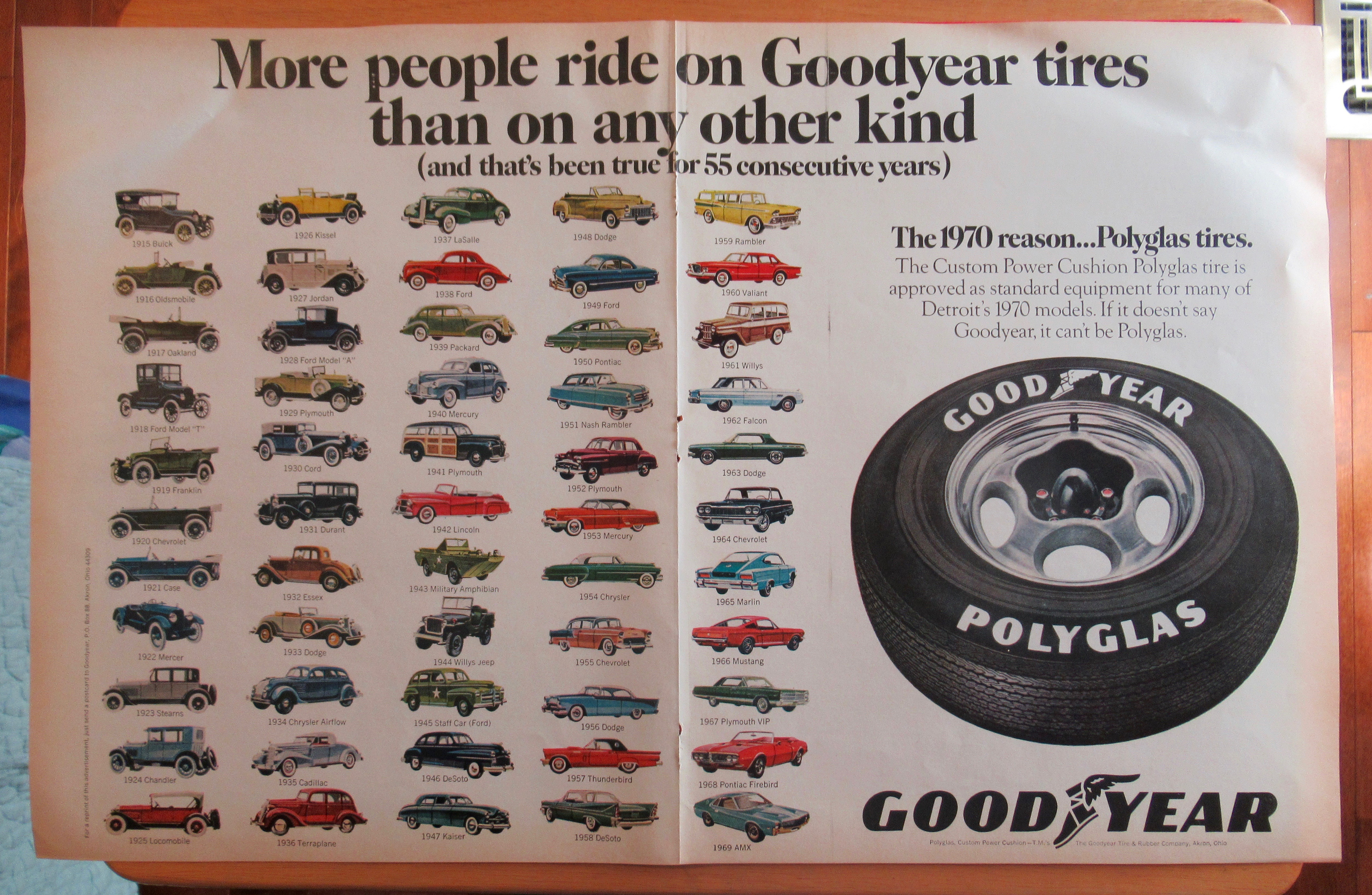 1970 Goodyear Tires with Variety of Different Cars