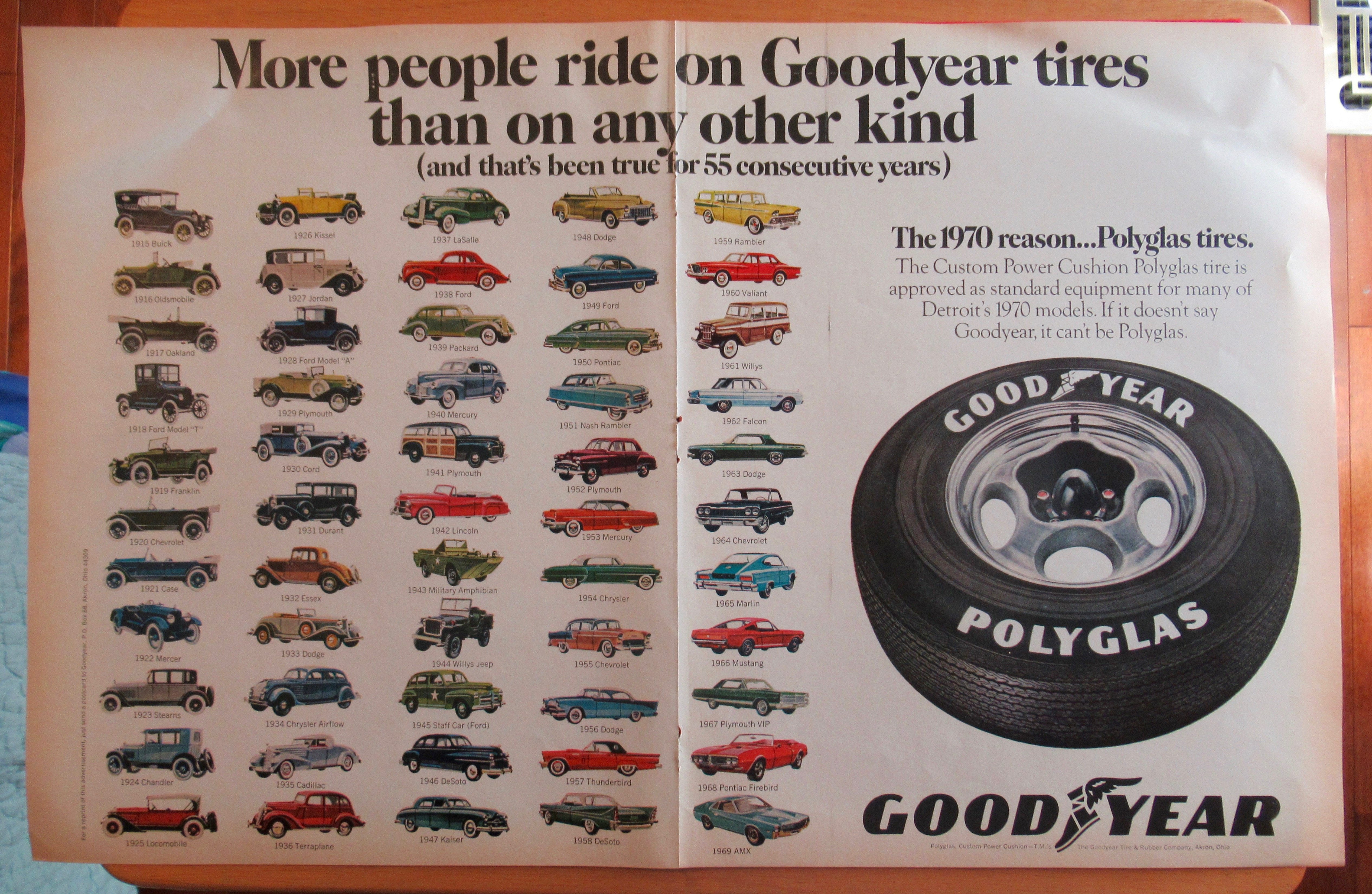 1970 Goodyear Tires with Variety of Different Cars