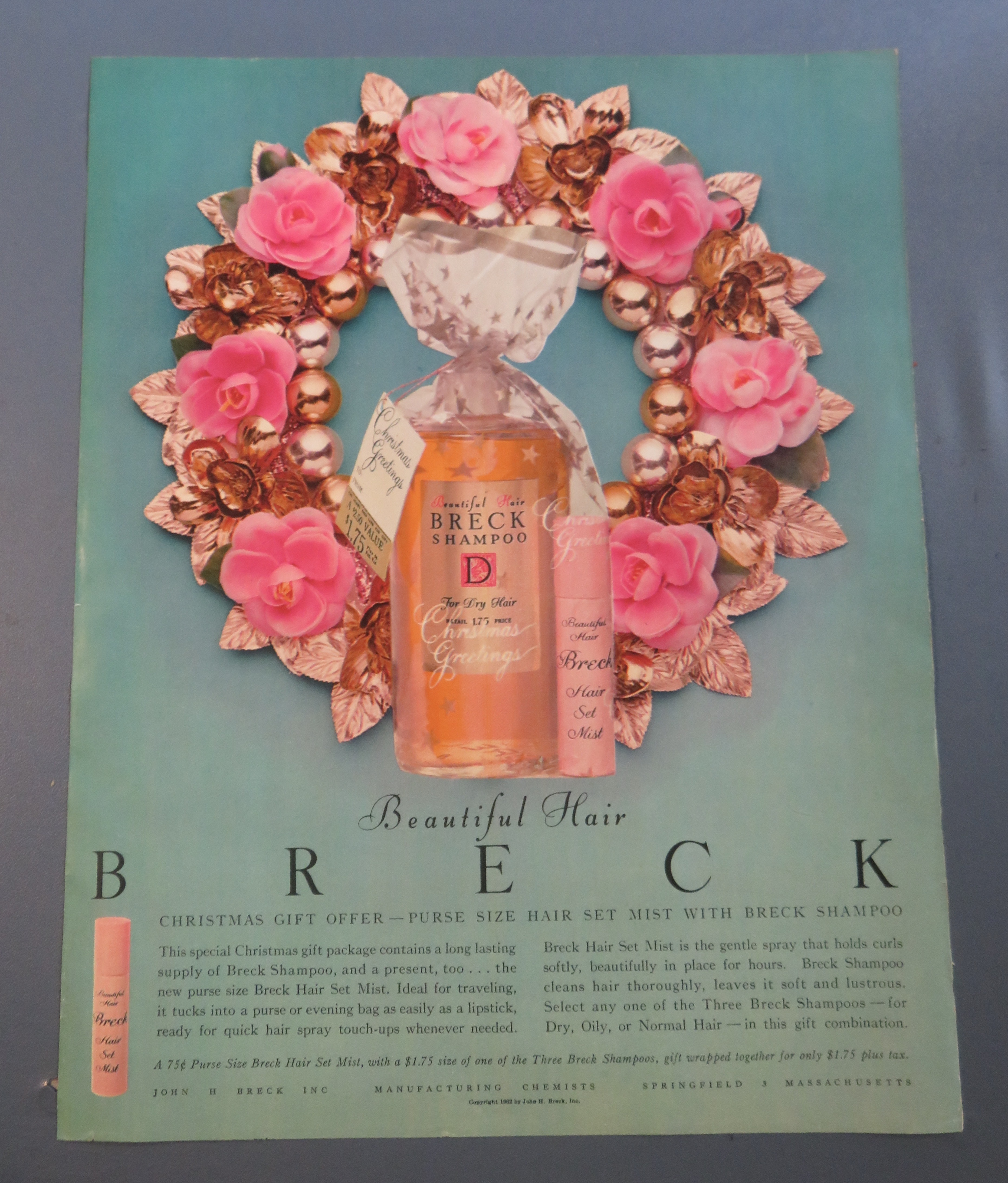 1962 Breck Shampoo with Purse Size Hair Set