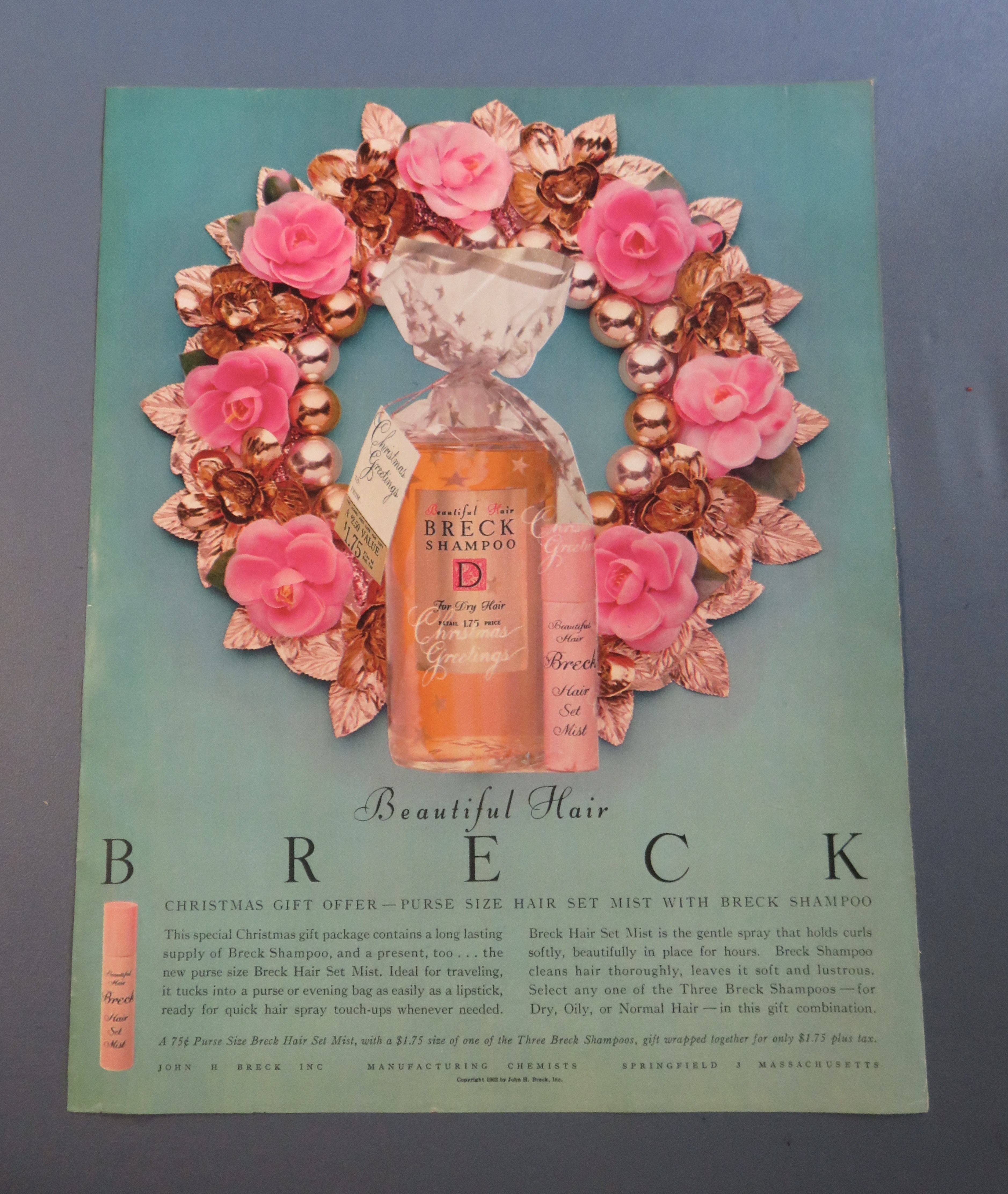 1962 Breck Shampoo with Purse Size Hair Set