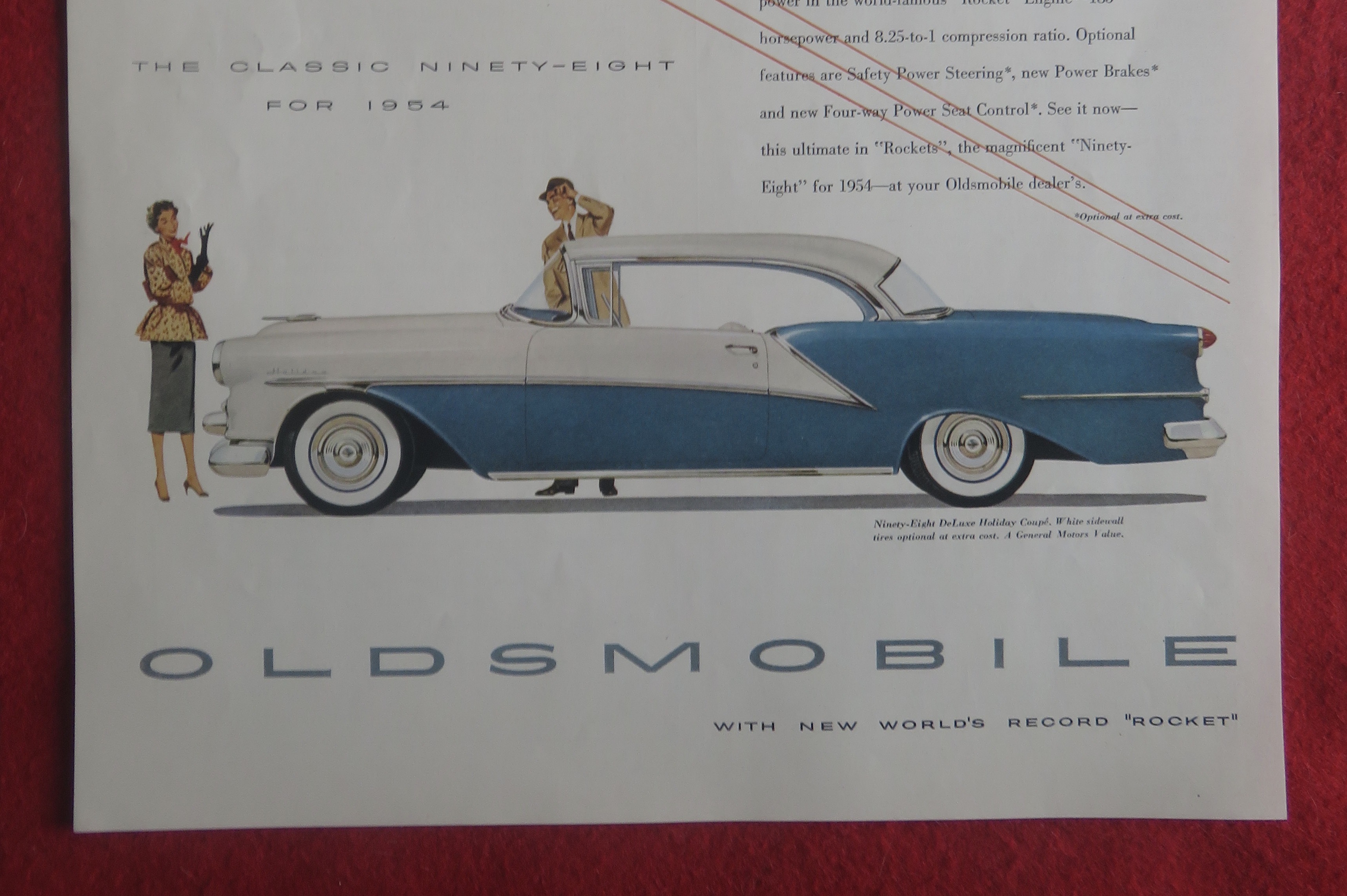 1954 Oldsmobile Automobile with 98 Deluxe Holiday Coupe