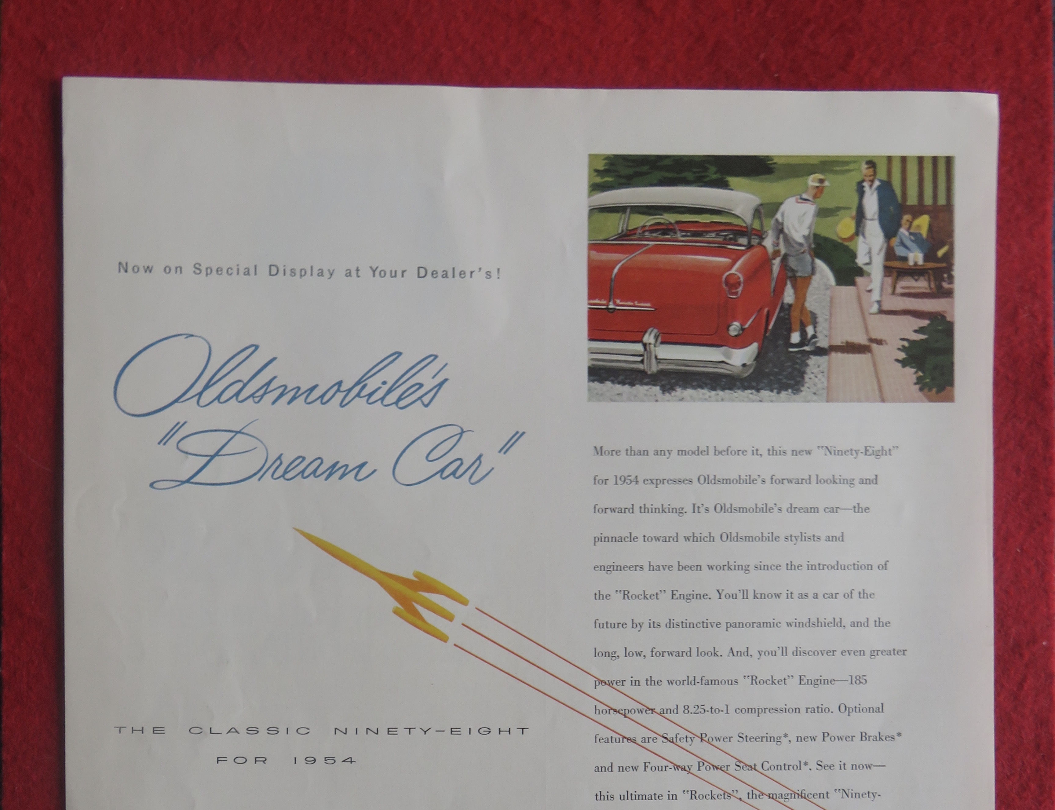 1954 Oldsmobile Automobile with 98 Deluxe Holiday Coupe