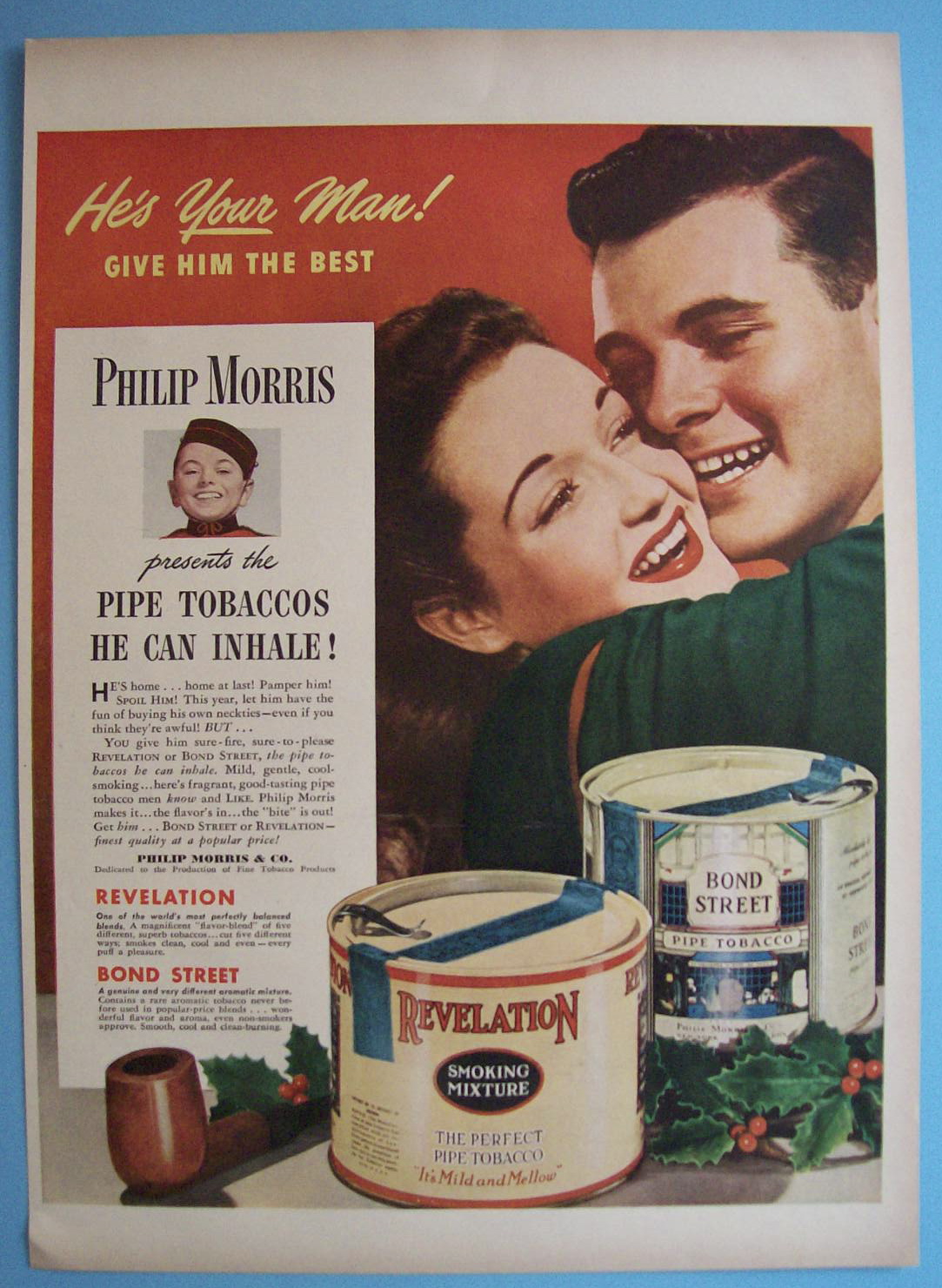 Vintage Ad: 1945 Revelation & Bond Street Pipe Tobacco