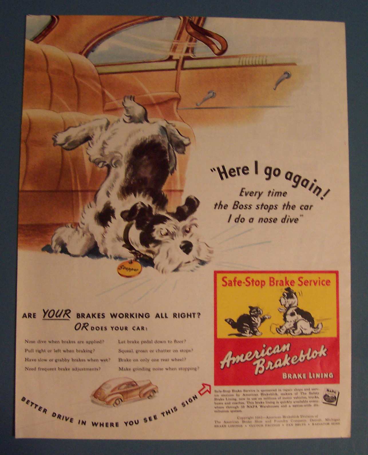 Vintage Ad: 1942 American Brakeblok Brake Lining