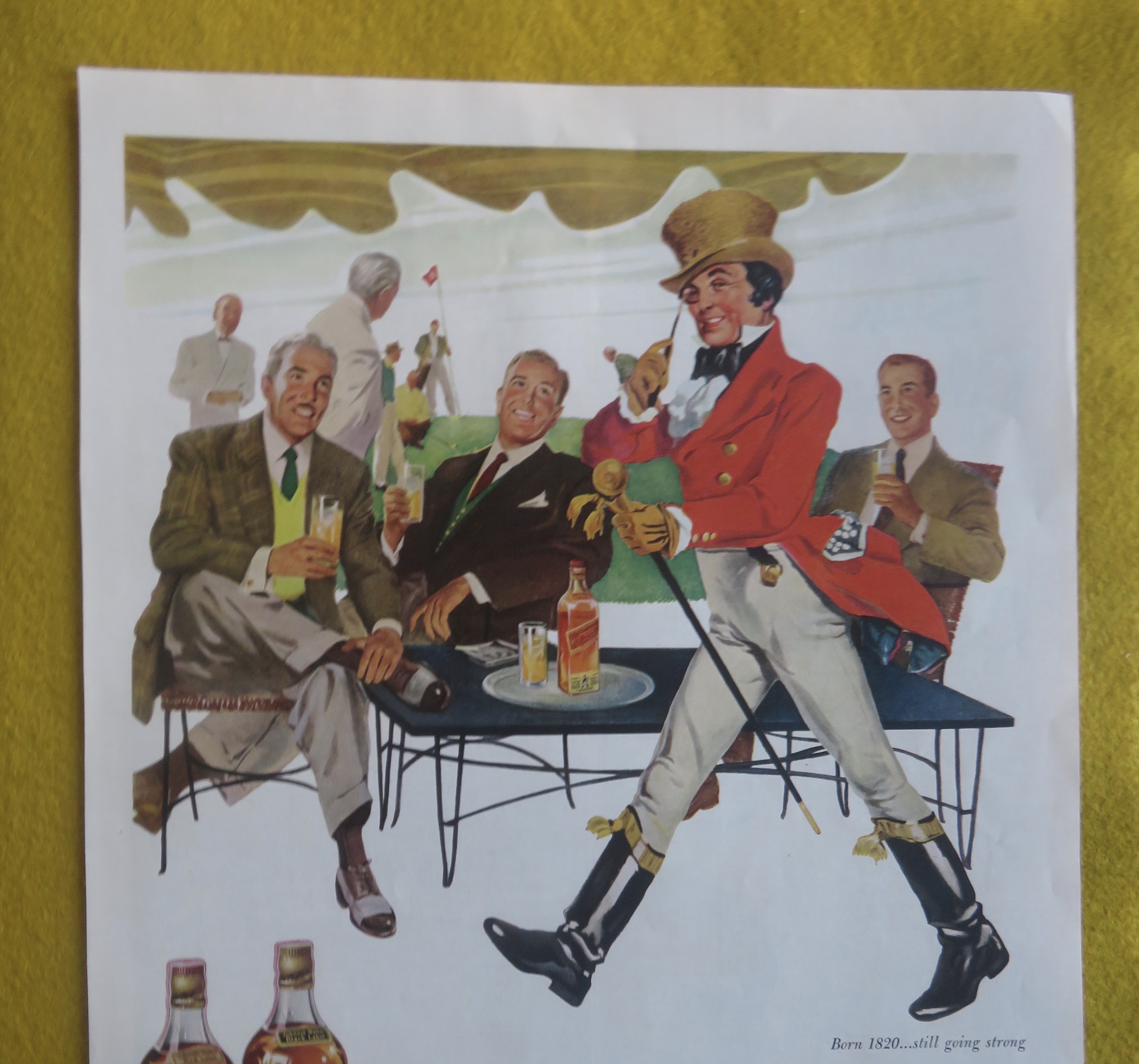 1959 Johnnie Walker Whiskey with Men At Golf Club
