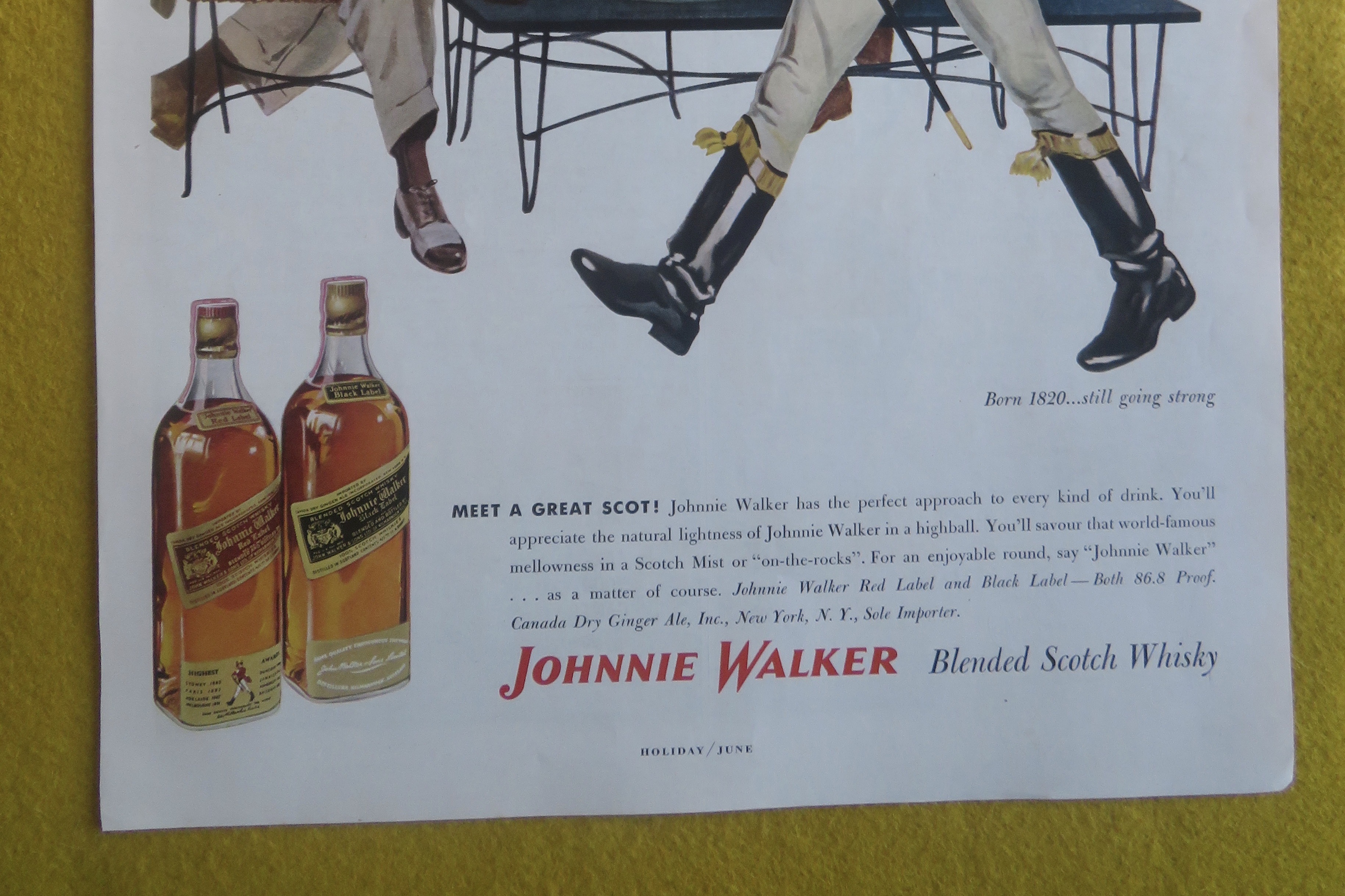 1959 Johnnie Walker Whiskey with Men At Golf Club