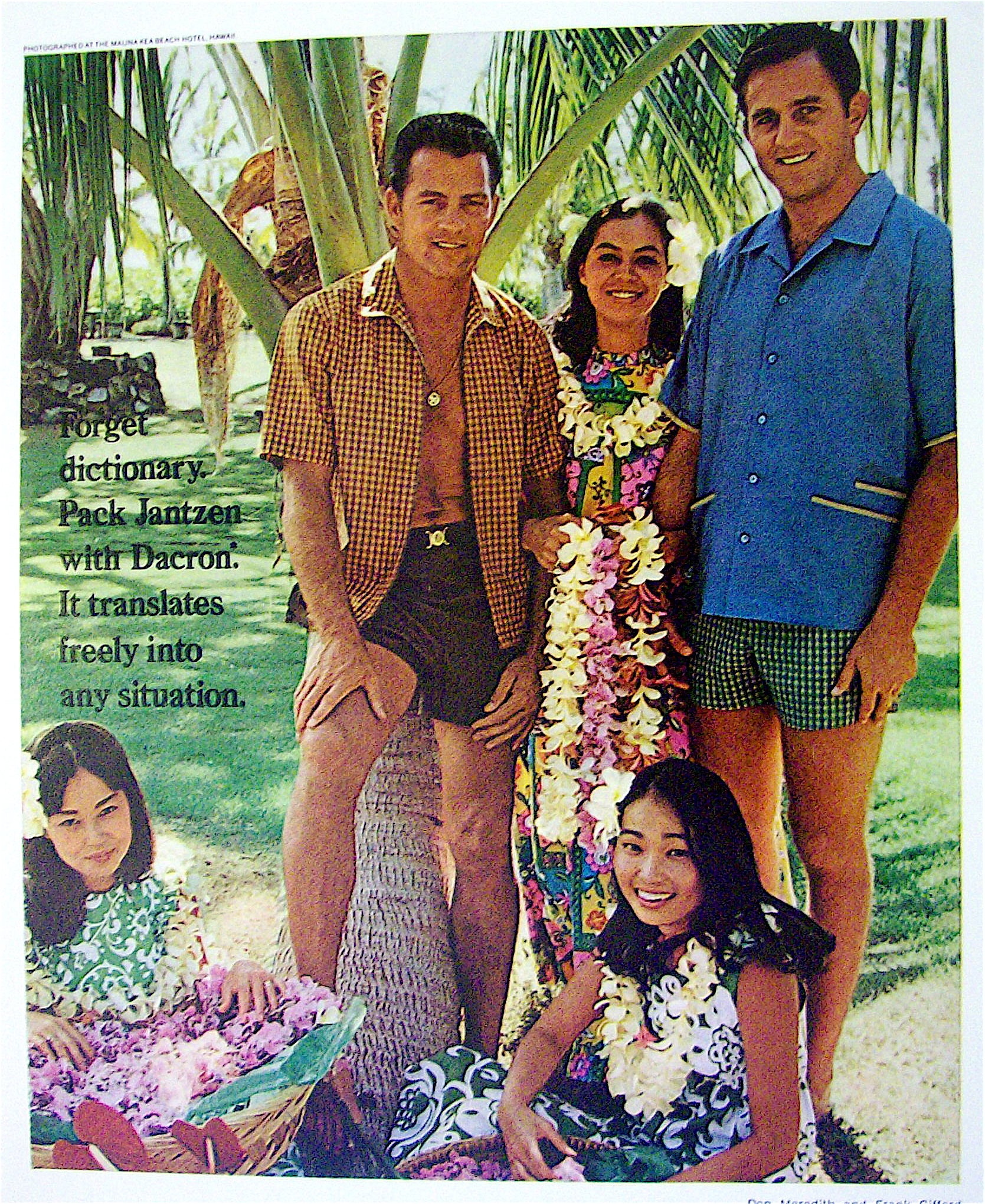 1968 Jantzen with Don Meredith and Frank Gifford