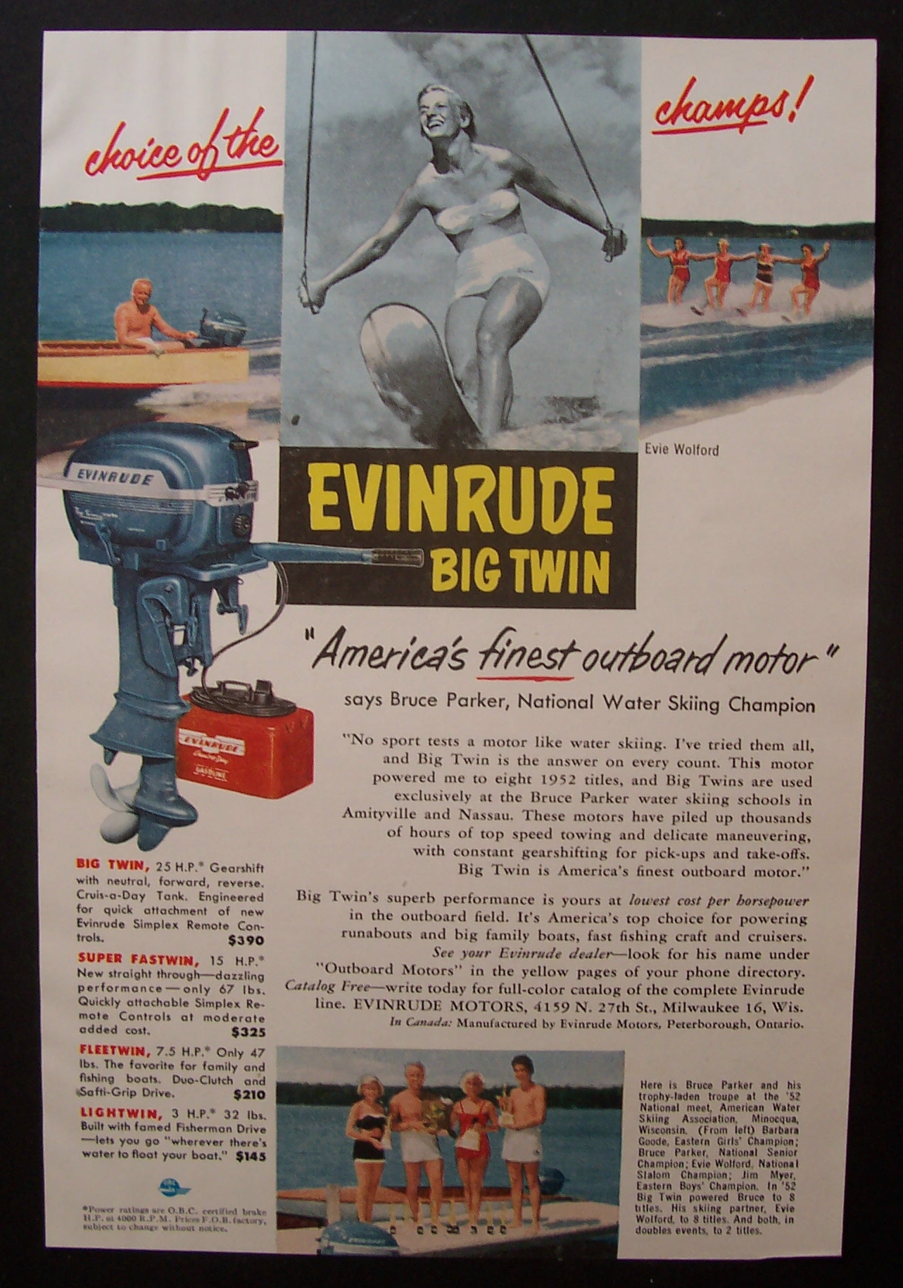 Vintage Ad: 1953 Evinrude Big Twin