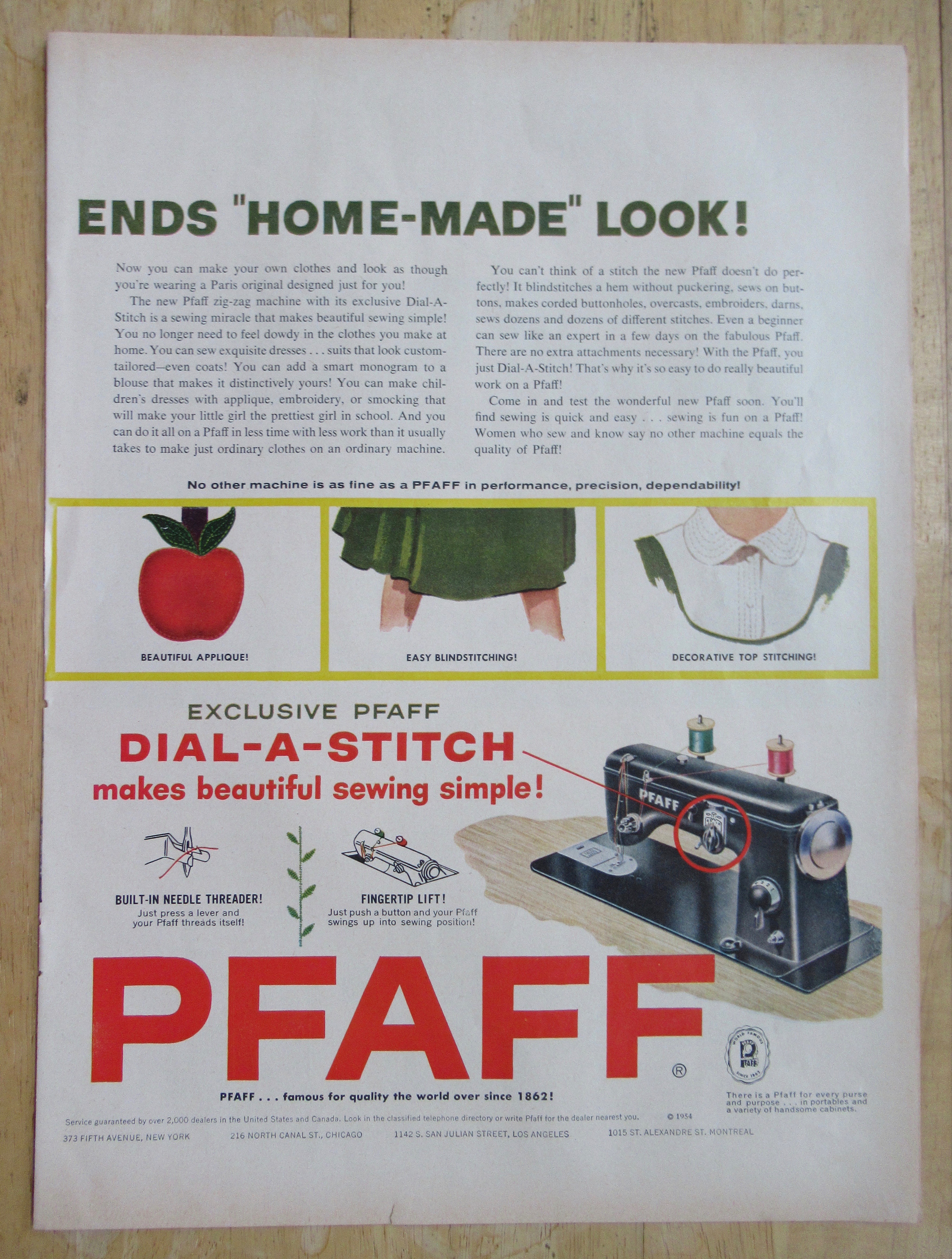 1954 Pfaff Dial A Stitch with Mom & Daughter