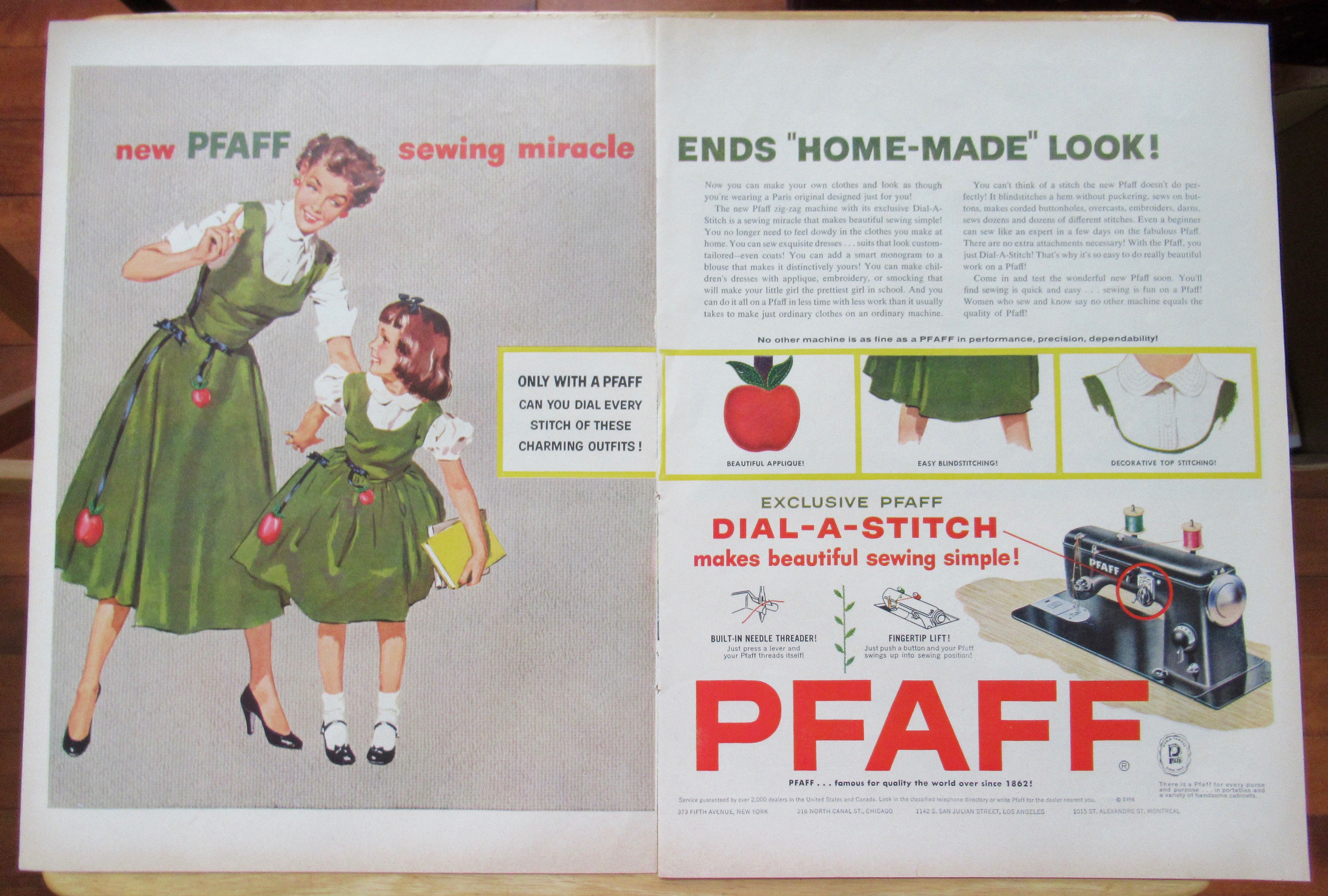 1954 Pfaff Dial A Stitch with Mom & Daughter