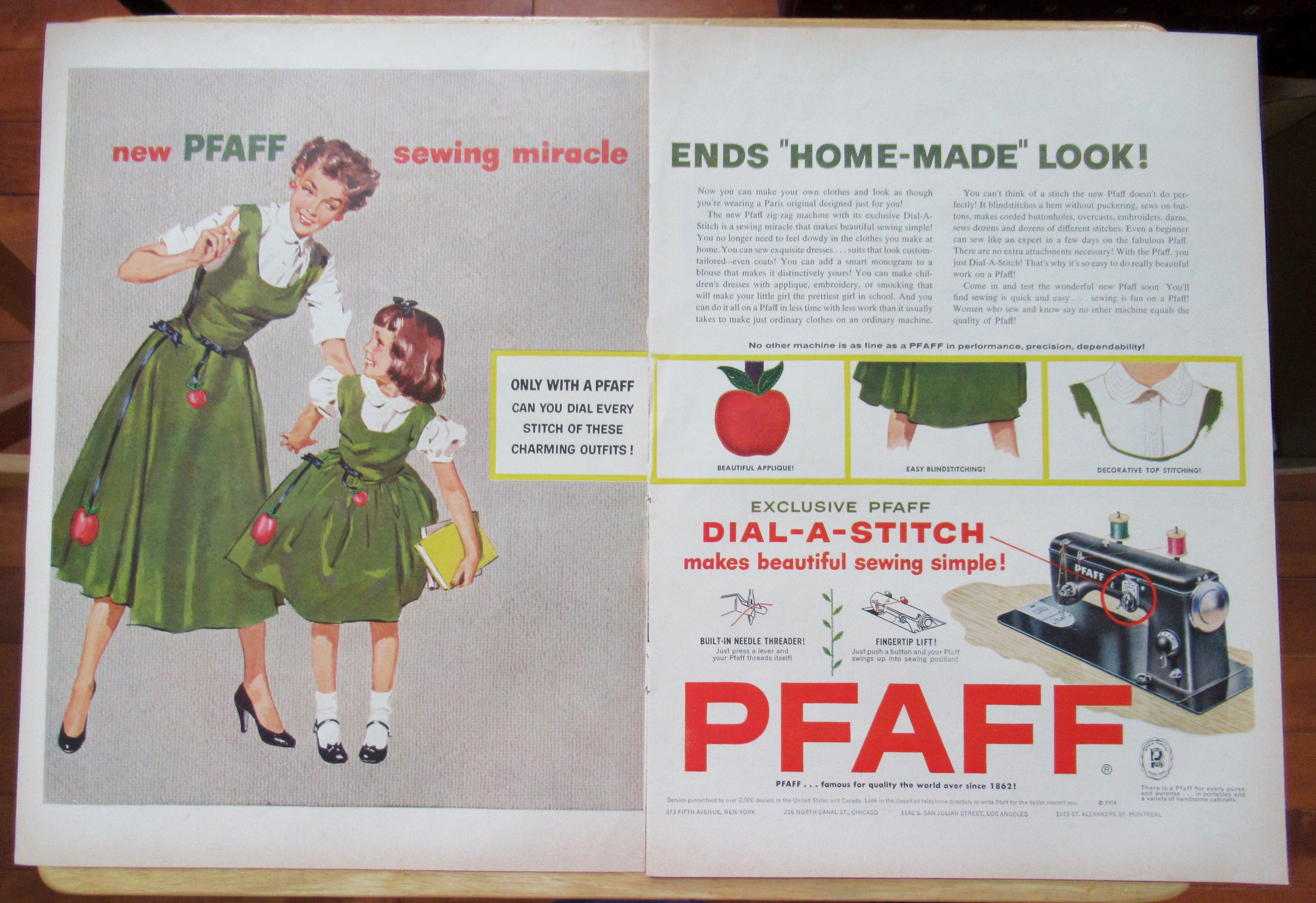 1954 Pfaff Dial A Stitch with Mom & Daughter