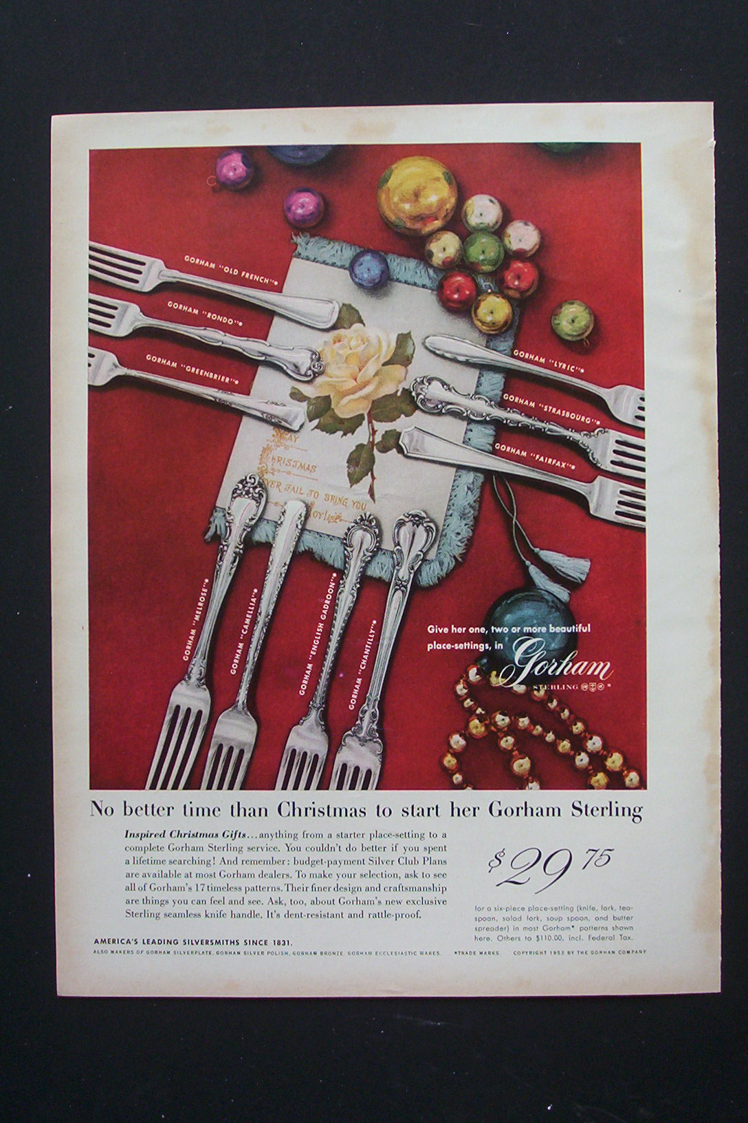 1952 Gorham Sterling with Many Different Syles