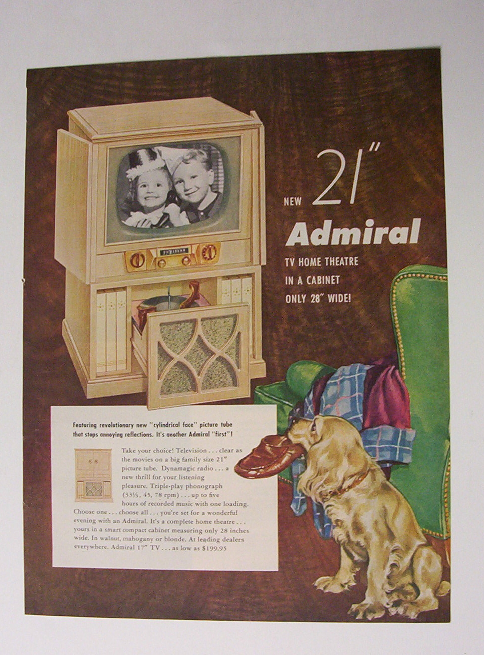 1952  Admiral  TV Home Theatre