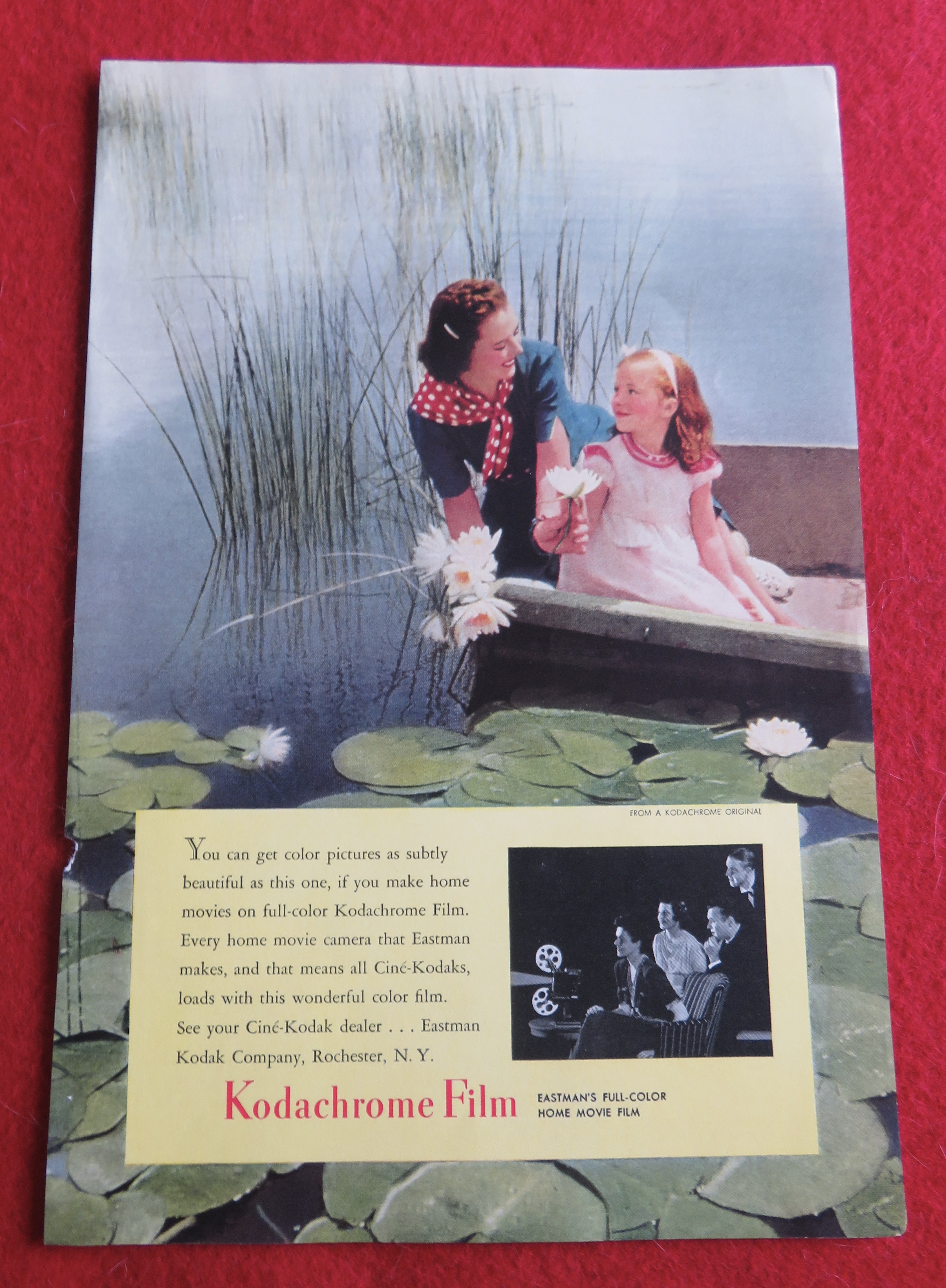 1940 Kodak Kodachrome Film with Woman & Little Girl