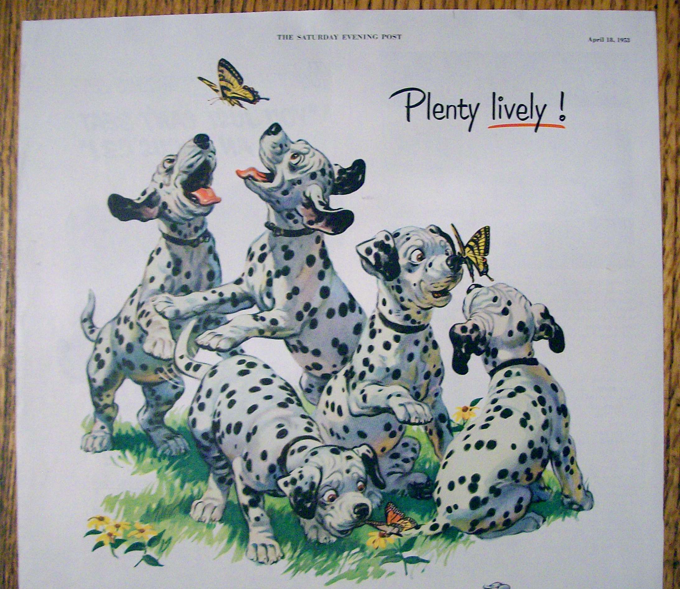 1953 Texaco Fire Chief Gasoline w Dalmatians Playing