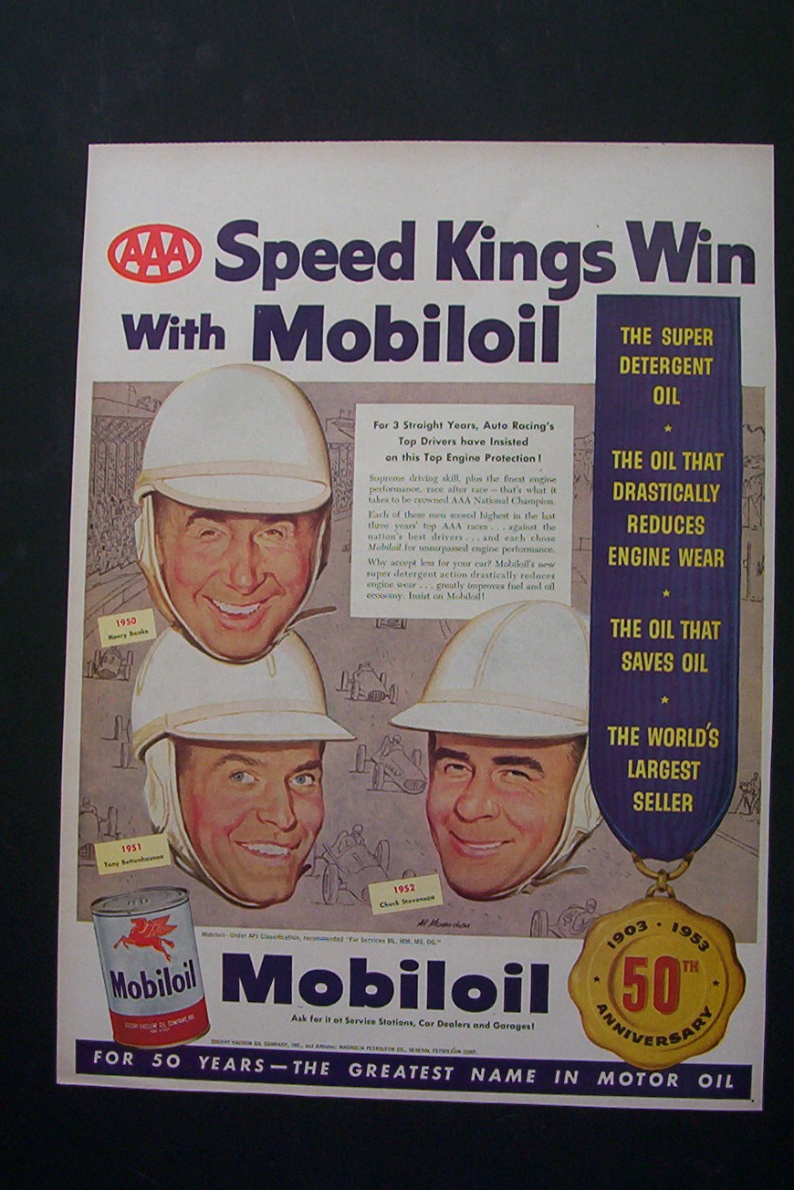 1953 Mobil Oil with 3  AAA Speed Kings of Auto Racing